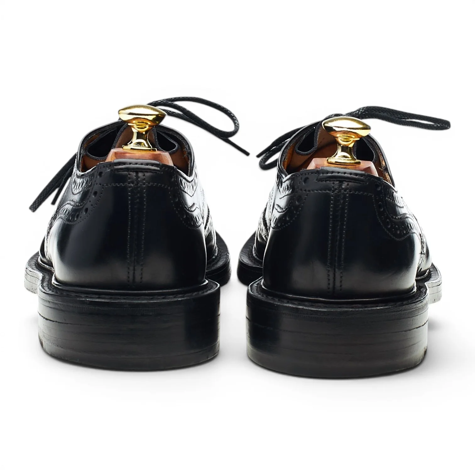 'Bourton' Black Leather Derby Brogues UK 7 - Image 4