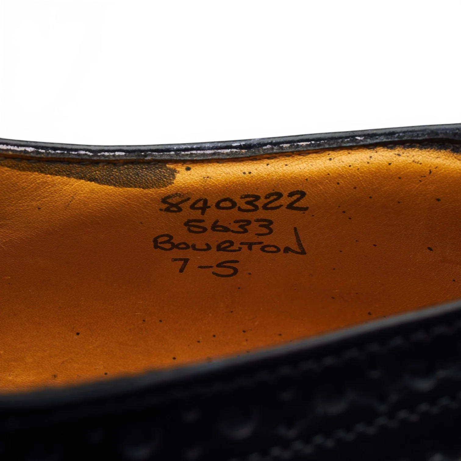 'Bourton' Black Leather Derby Brogues UK 7 - Image 7