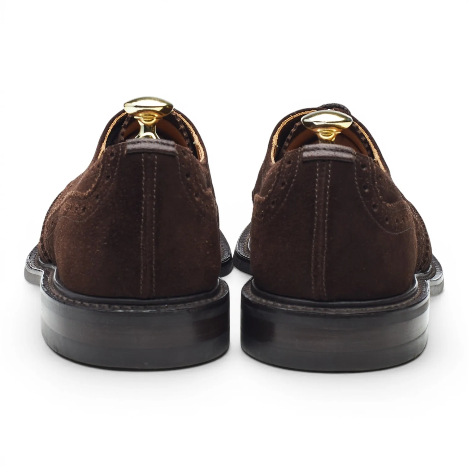 'Bourton' Dark Brown Suede Derby Brogues UK 7.5 - Image 4