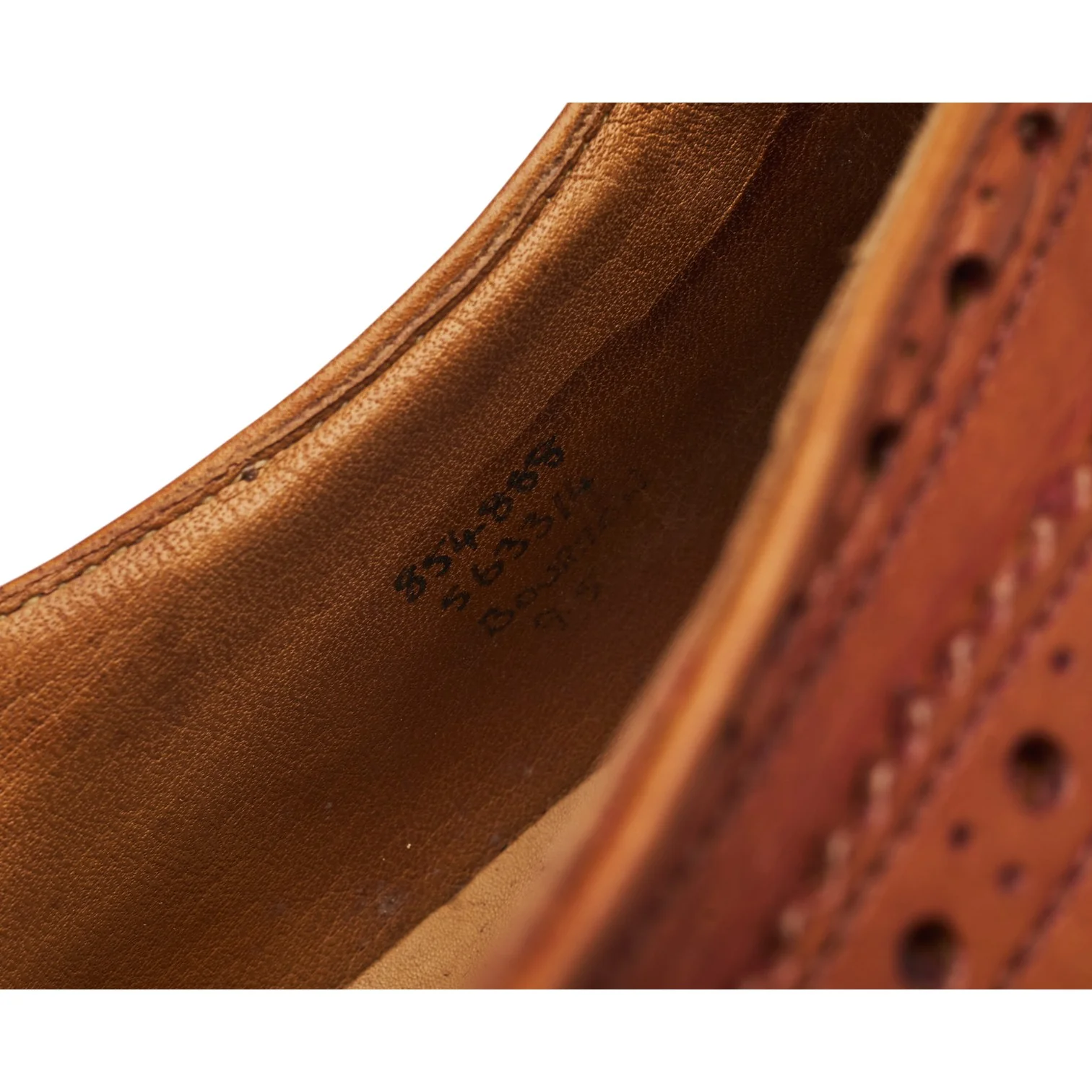 Vintage 'Bourton' Tan Brown Leather Derby Brogues UK 9 - Image 7