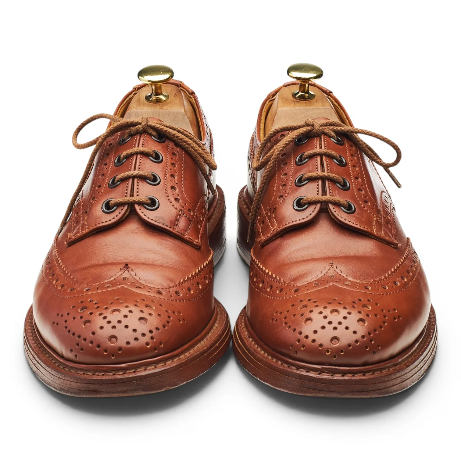 'Bourton' Tan Brown Leather Derby Brogues UK 8 - Image 2