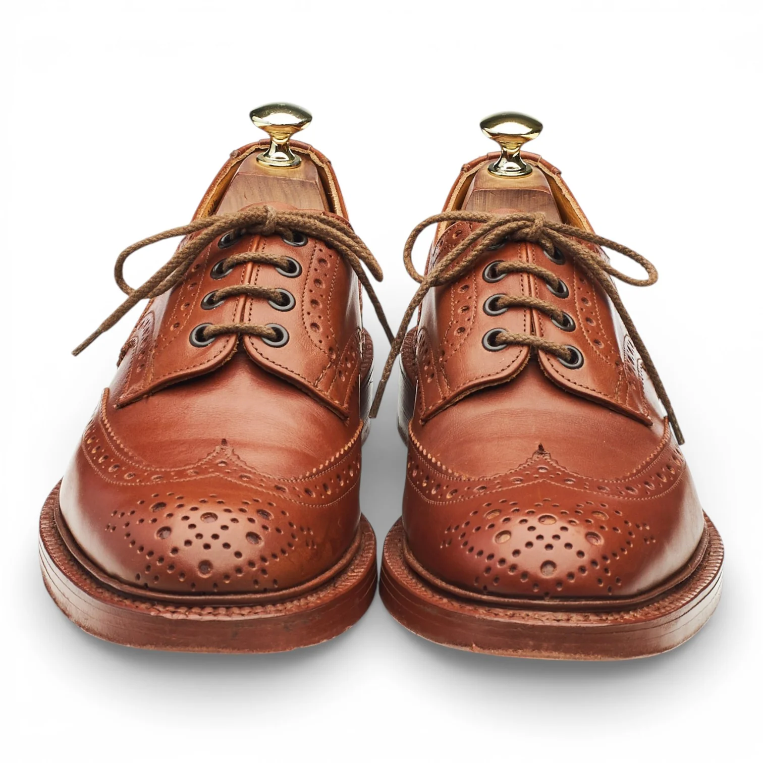 'Bourton' Tan Brown Leather Derby Brogues UK 7 - Image 2