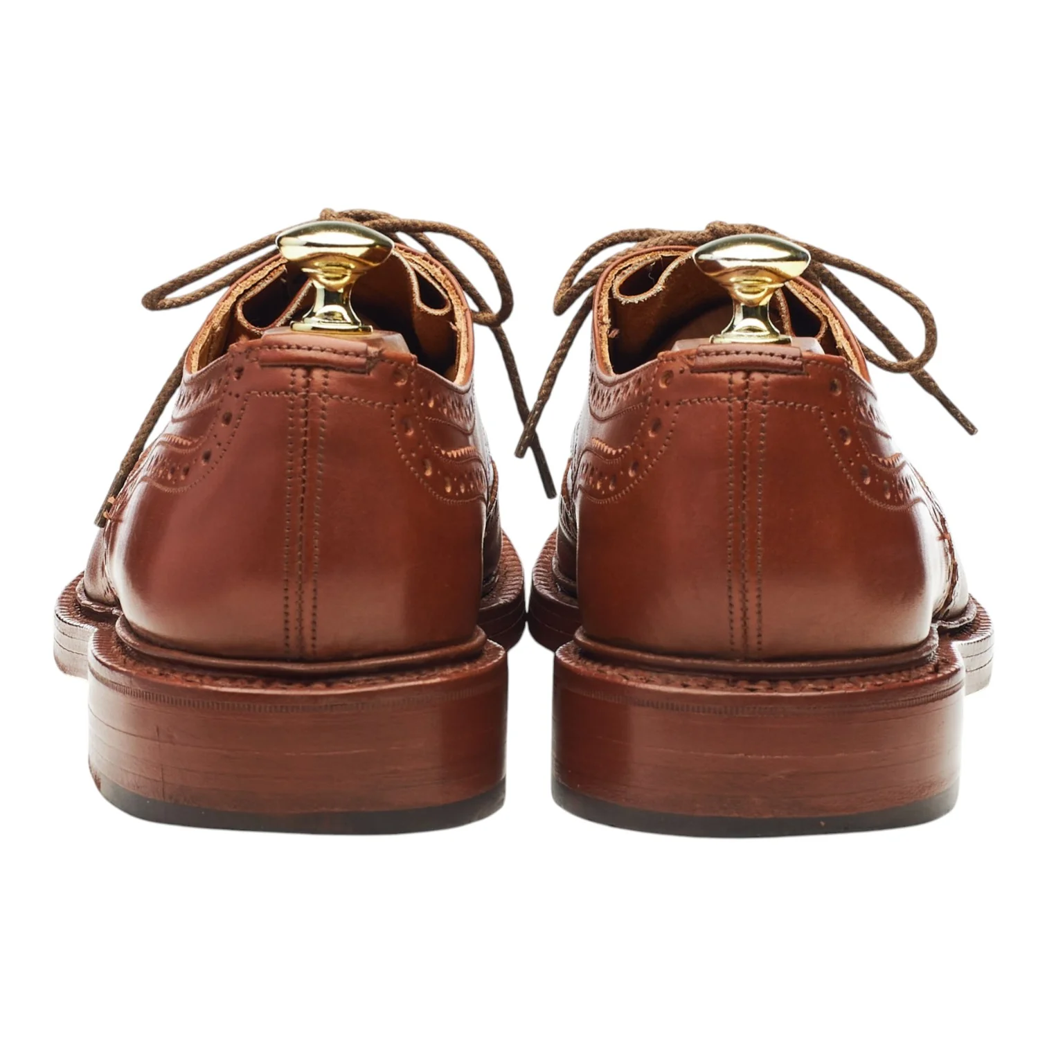 'Bourton' Tan Brown Leather Derby Brogues UK 7 - Image 4