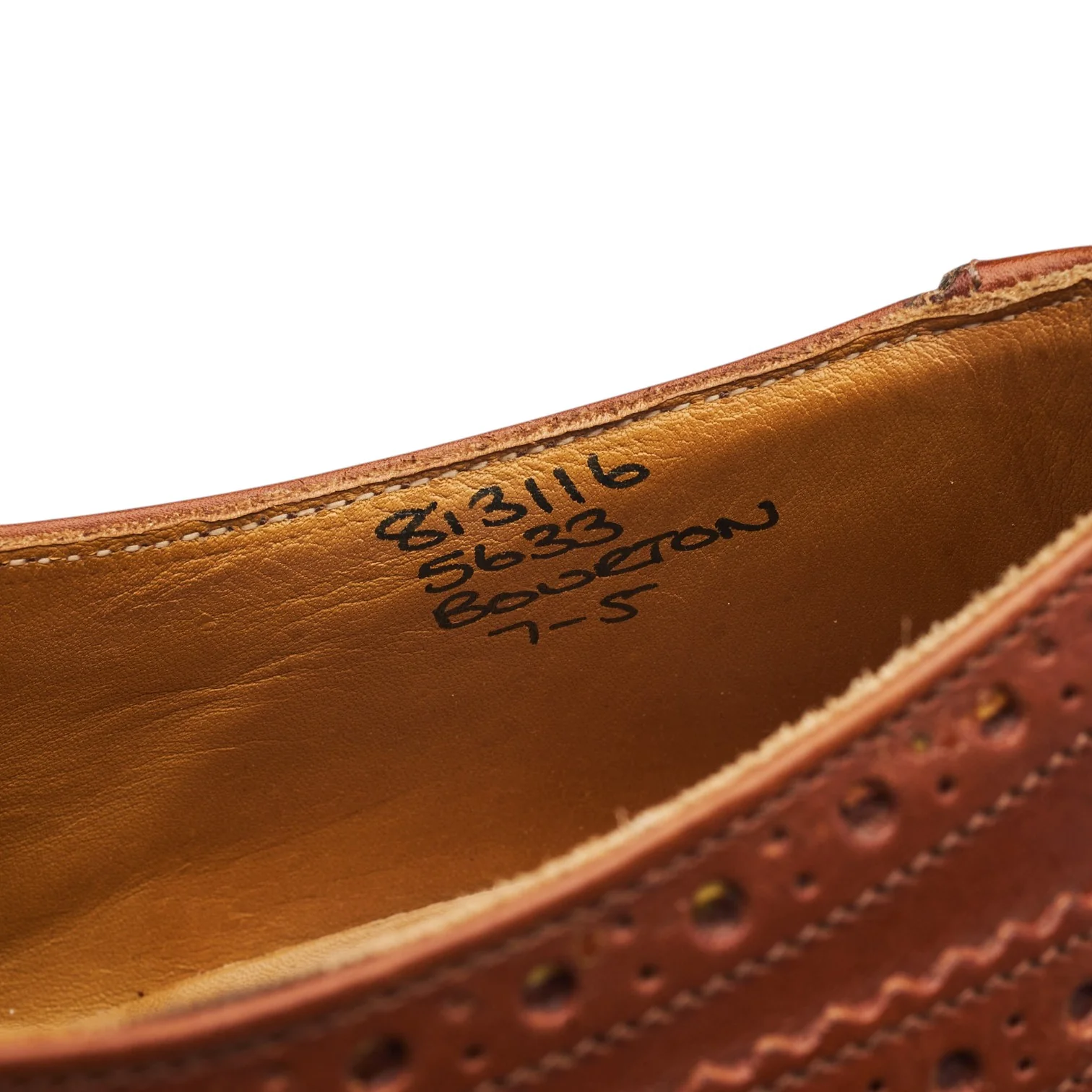 'Bourton' Tan Brown Leather Derby Brogues UK 7 - Image 7