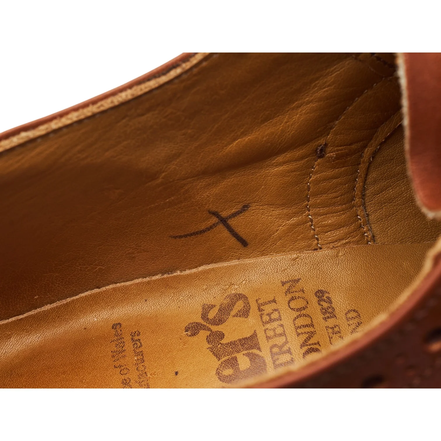 'Bourton' Tan Brown Leather Derby Brogues UK 7 - Image 8