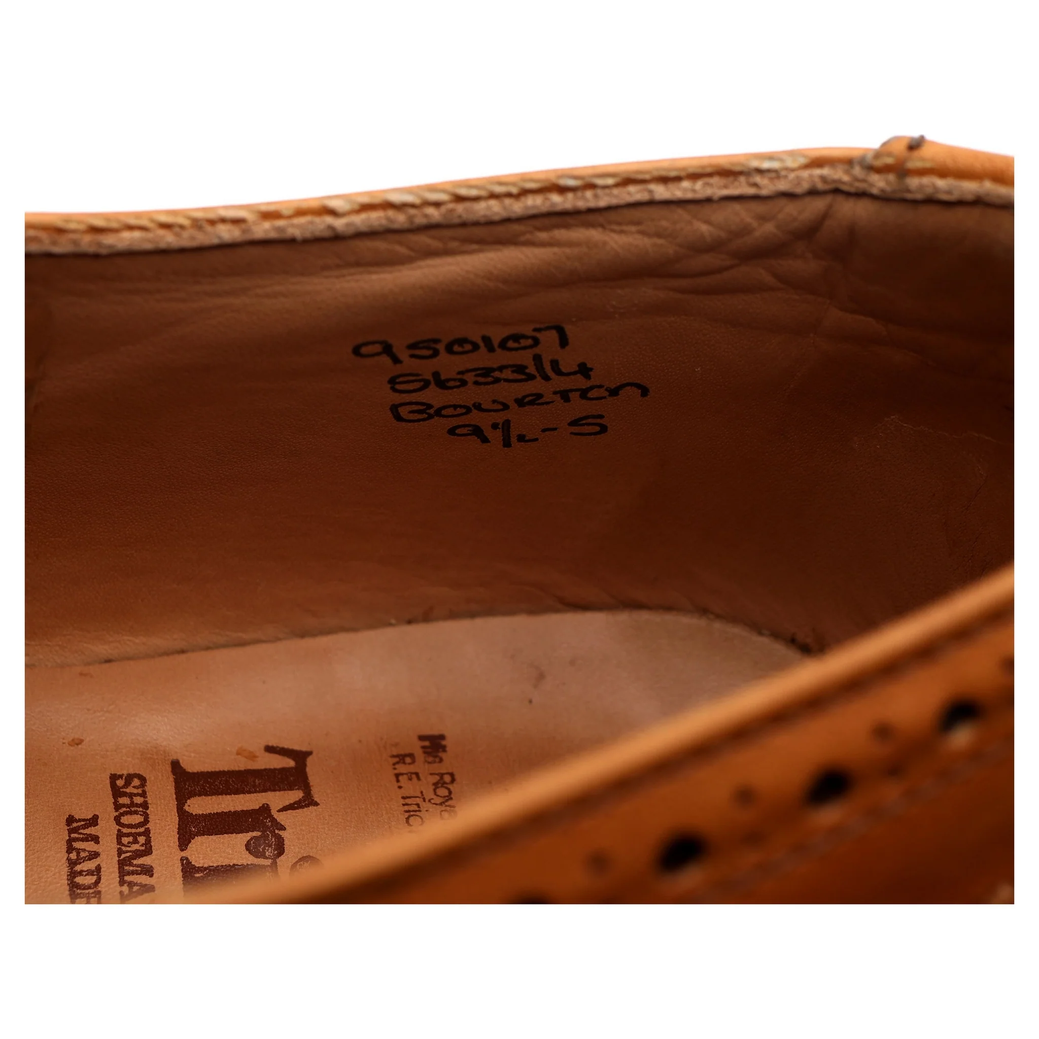 'Bourton' Tan Brown Leather Derby Brogues UK 9.5 - Image 13