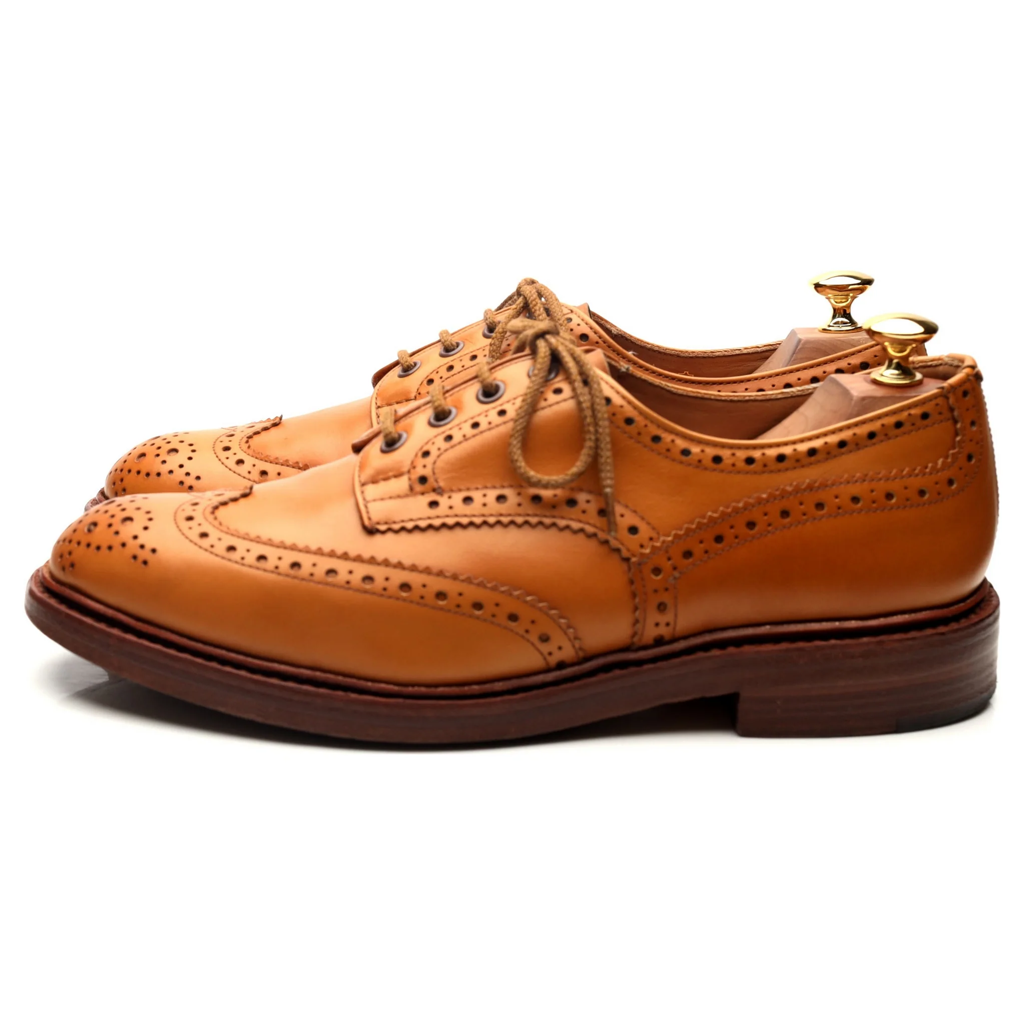 'Bourton' Tan Brown Leather Derby Brogues UK 9.5 - Image 2