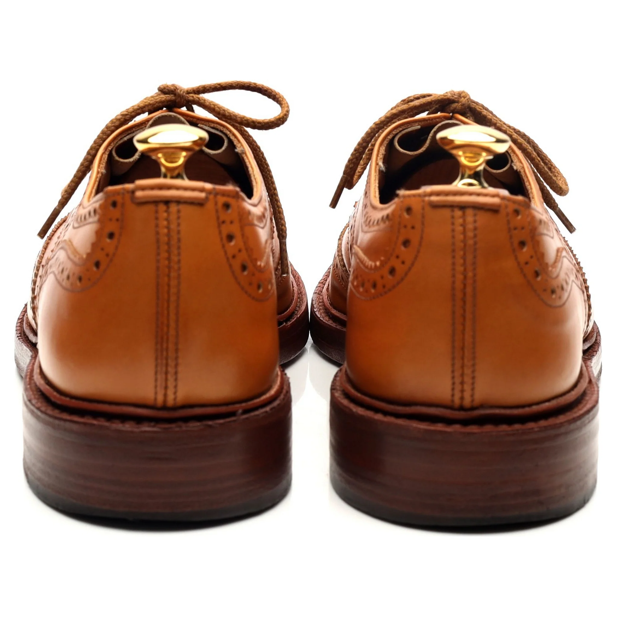'Bourton' Tan Brown Leather Derby Brogues UK 9.5 - Image 4
