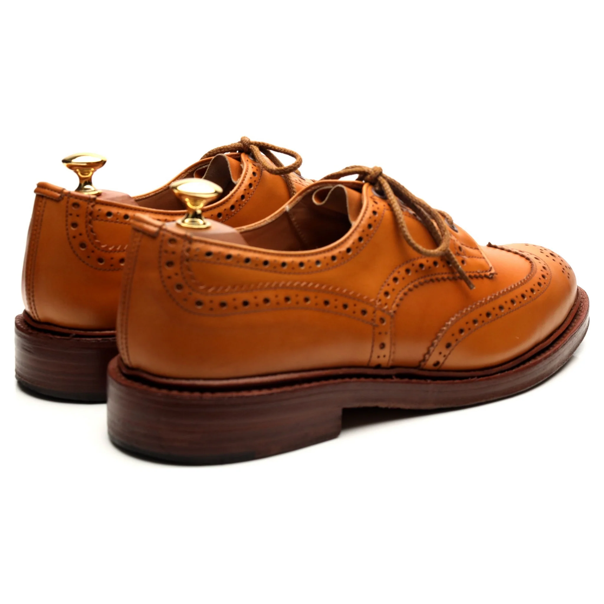 'Bourton' Tan Brown Leather Derby Brogues UK 9.5 - Image 5