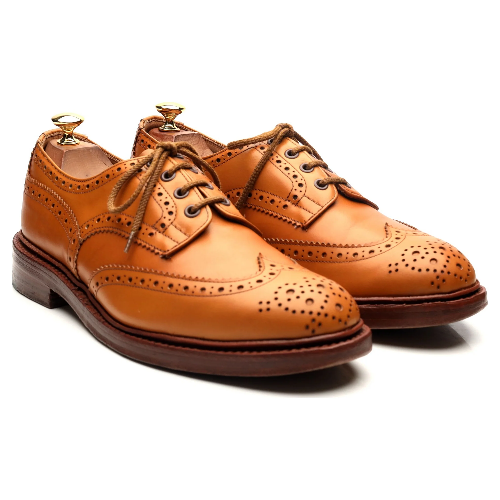 'Bourton' Tan Brown Leather Derby Brogues UK 9.5 - Image 7