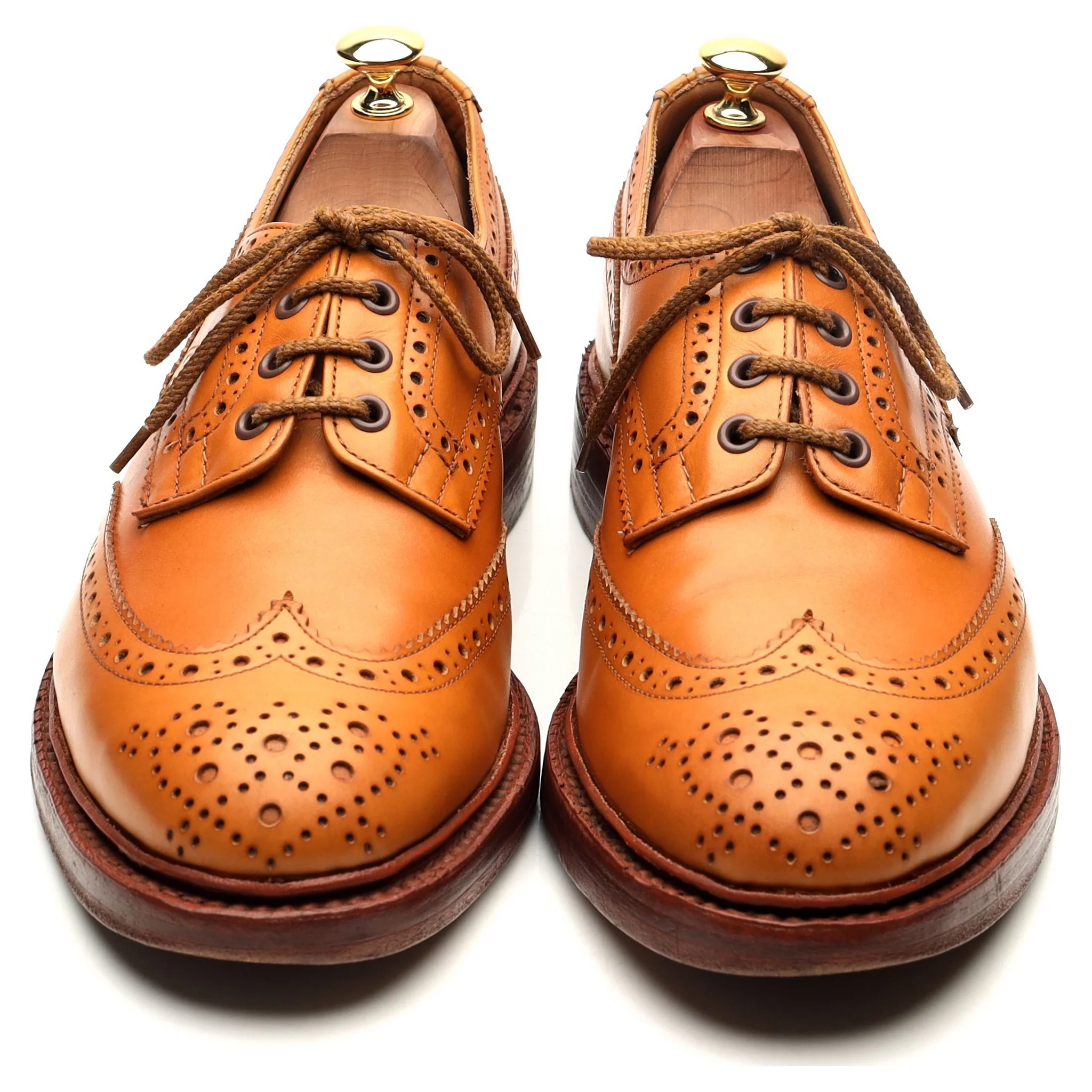 'Bourton' Tan Brown Leather Derby Brogues UK 9.5 - Image 9