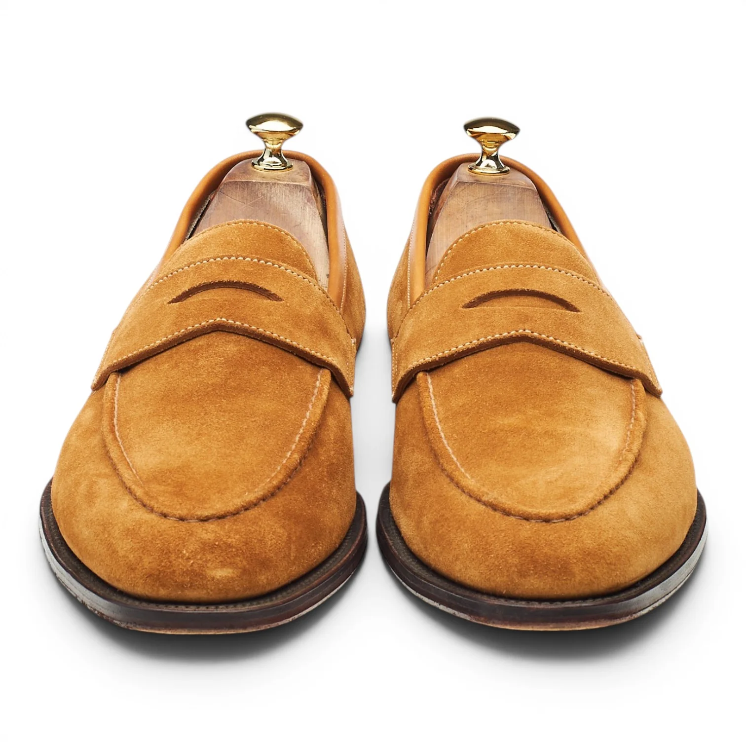 'Bradley II' Tan Brown Suede Loafers UK 11 E - Image 2
