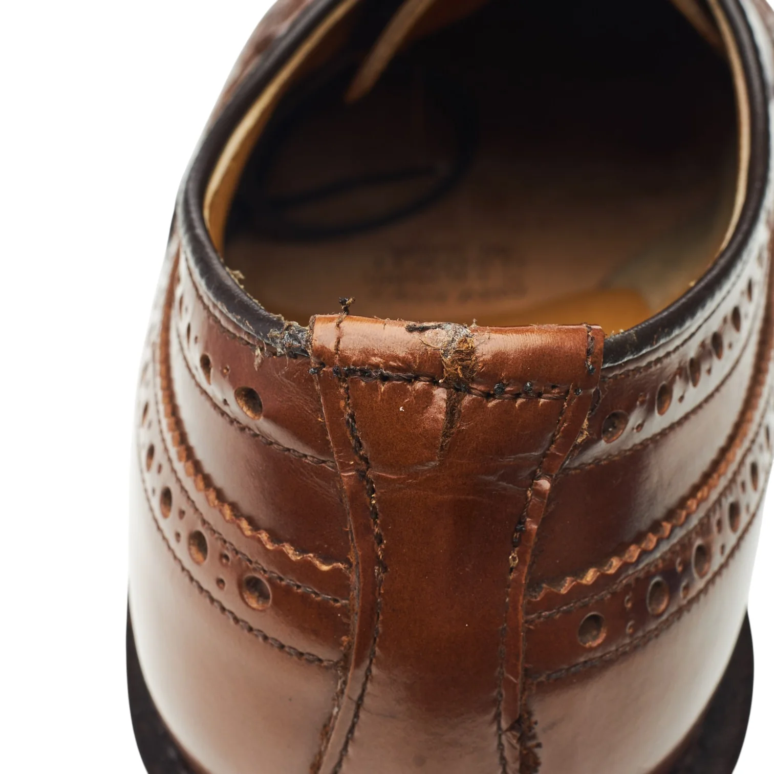 'Braemar' Tan Brown Leather Derby Brogue UK 8 F - Image 6