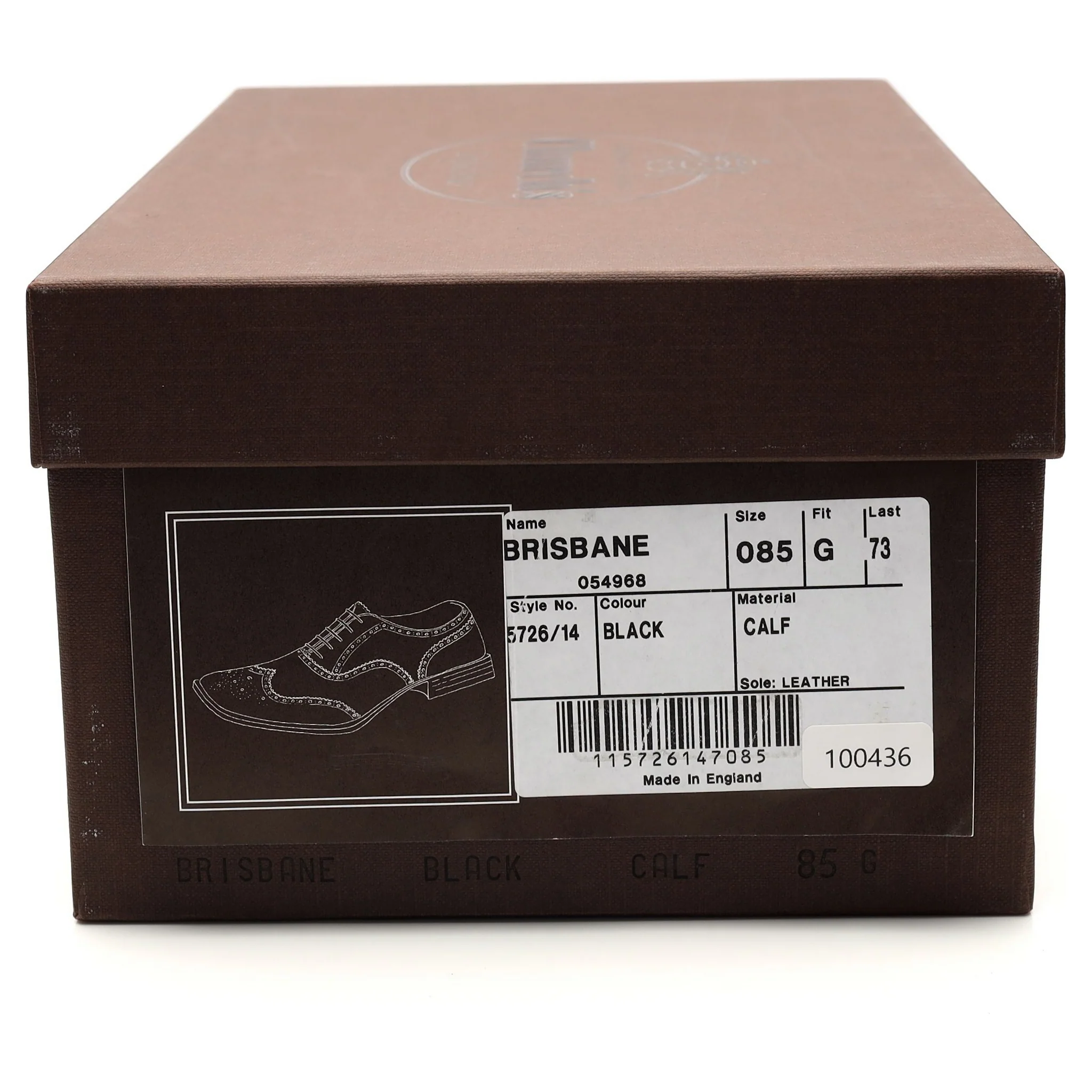 'Brisbane' Black Leather Oxford Brogues UK 8.5 G - Image 8