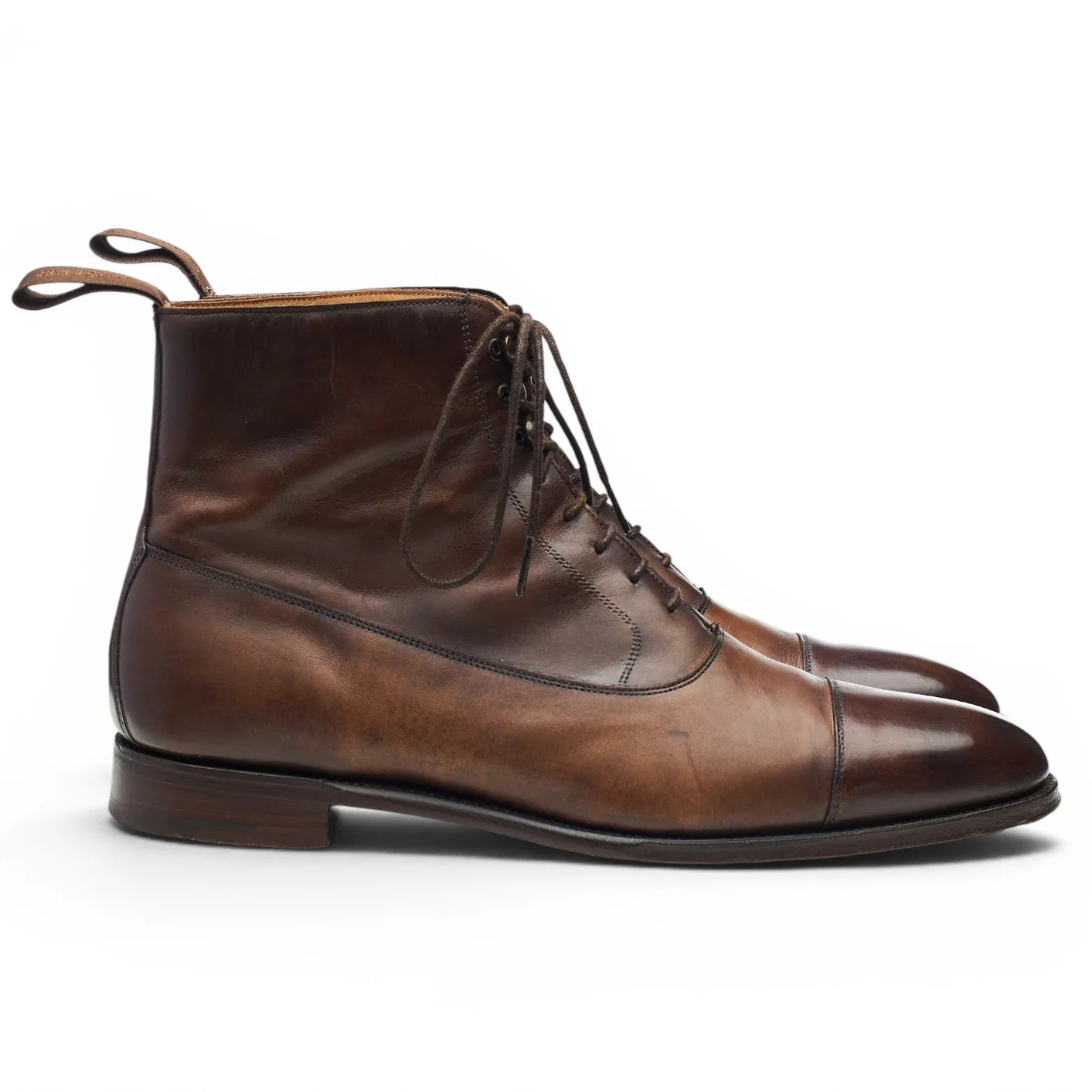 'Brixworth' Brown Leather Balmoral Boots UK 9.5 F