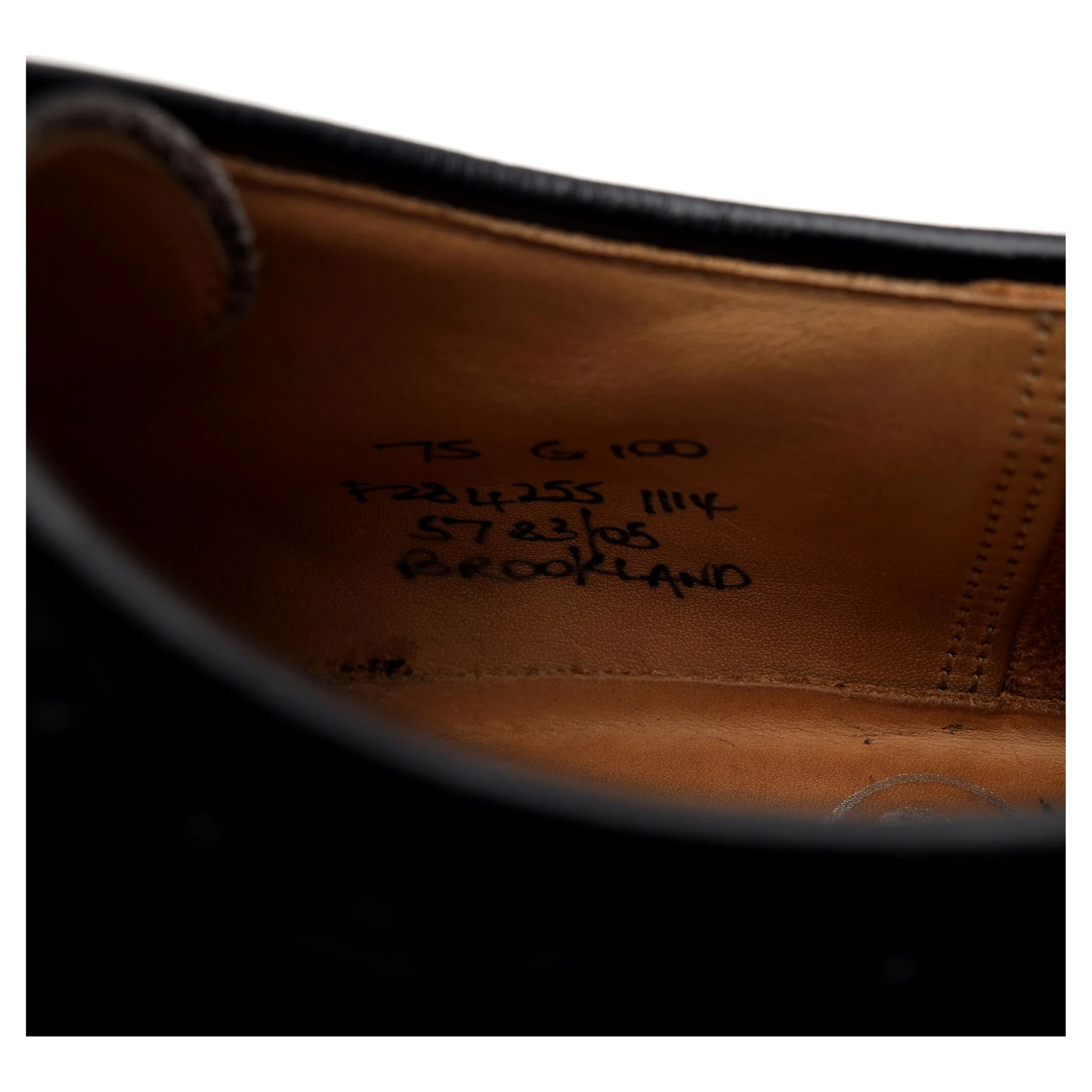 'Brookland' Black Leather Derby Brogue UK 7.5 G - Image 7