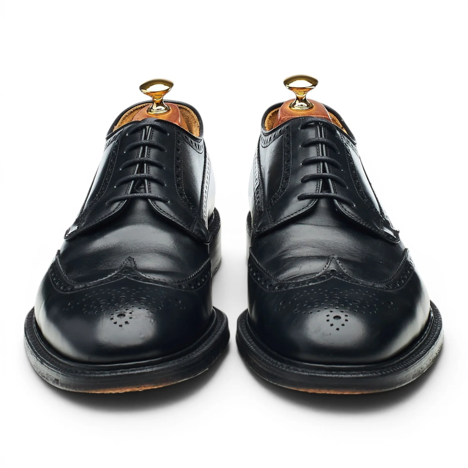 'Brookland' Black Leather Derby Brogues UK 10 F - Image 2