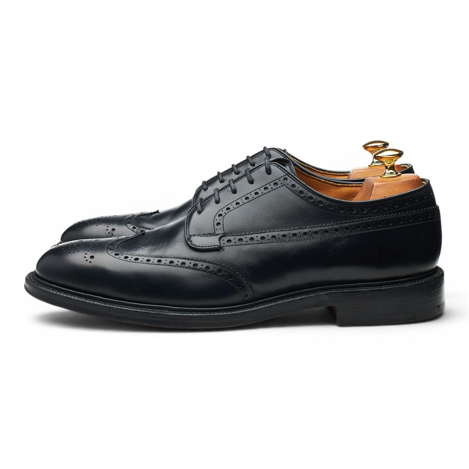 'Brookland' Black Leather Derby Brogues UK 10 F - Image 3