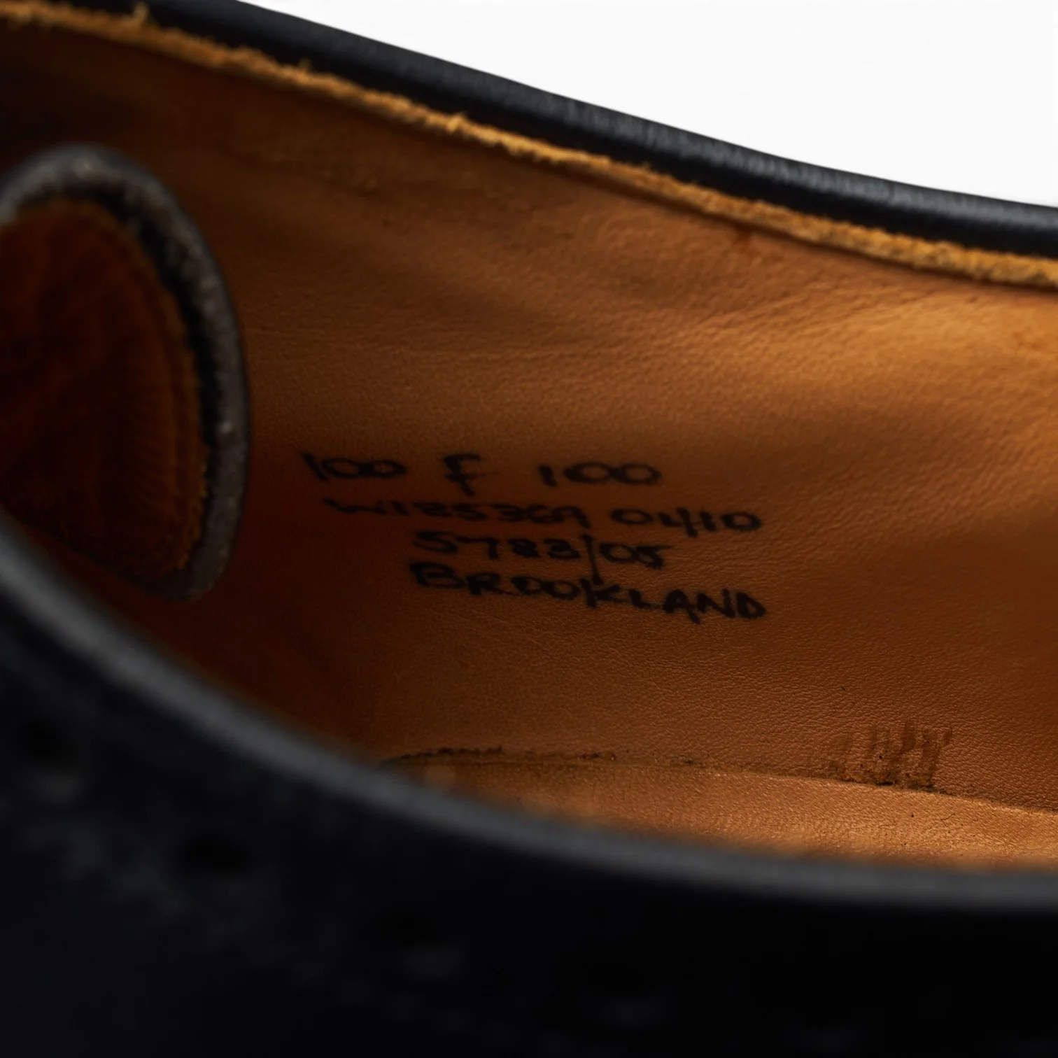 'Brookland' Black Leather Derby Brogues UK 10 F - Image 7