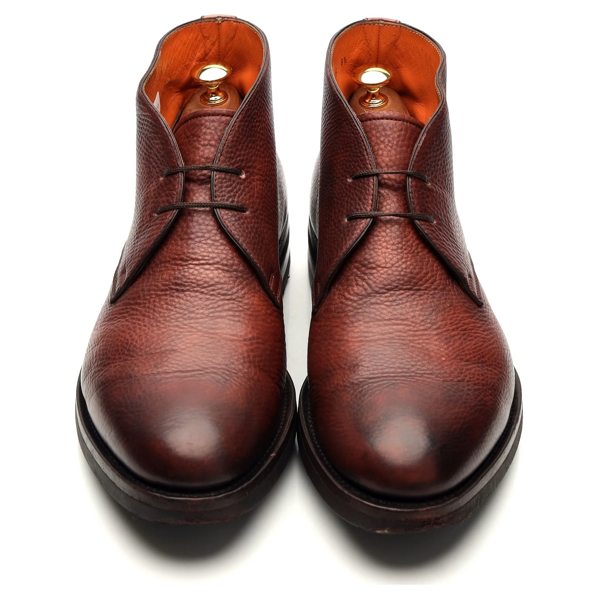 Brown Grain Leather Chukka Boots UK 9.5 F - Image 2