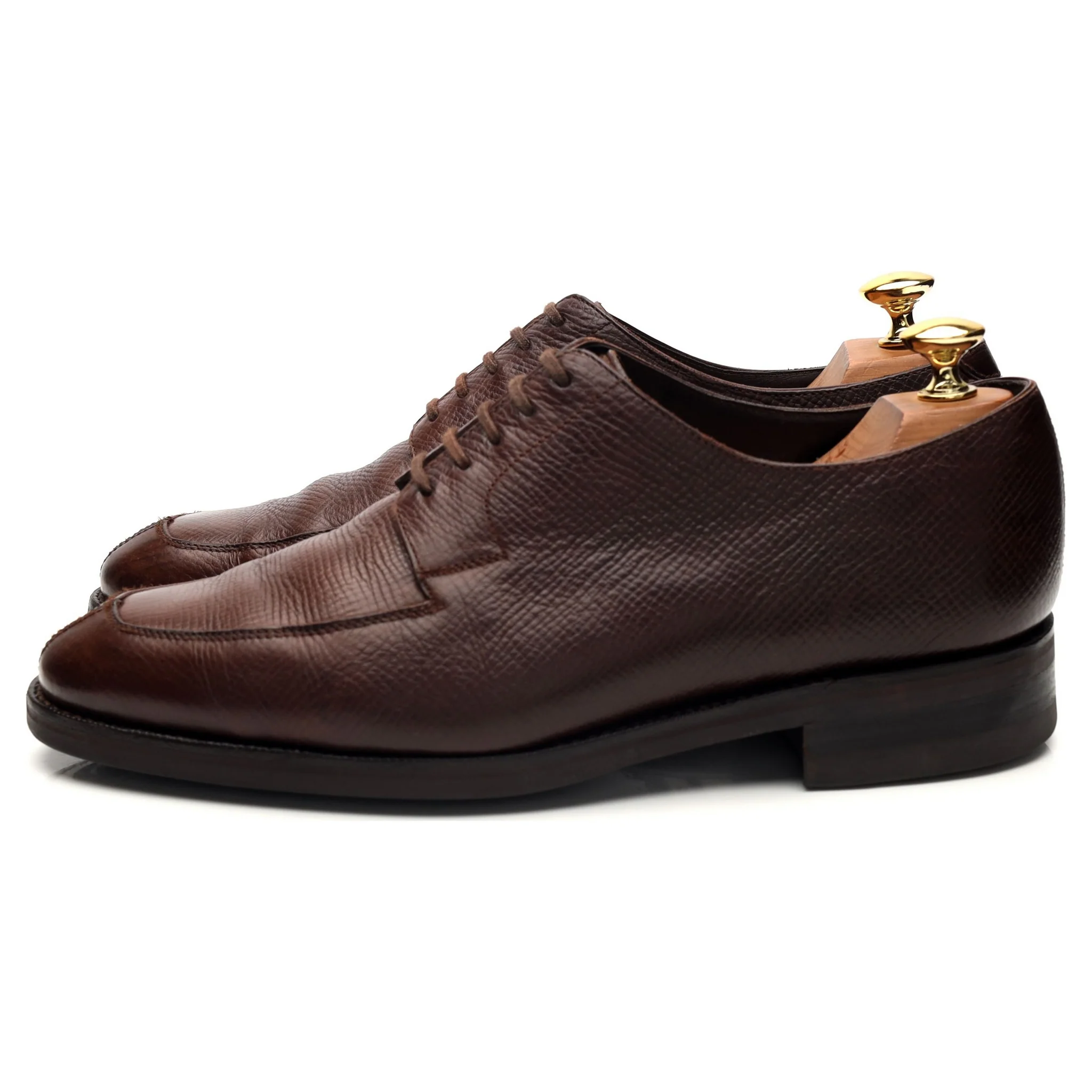 Brown Grain Leather Split Toe Derby UK 6.5 - Image 3