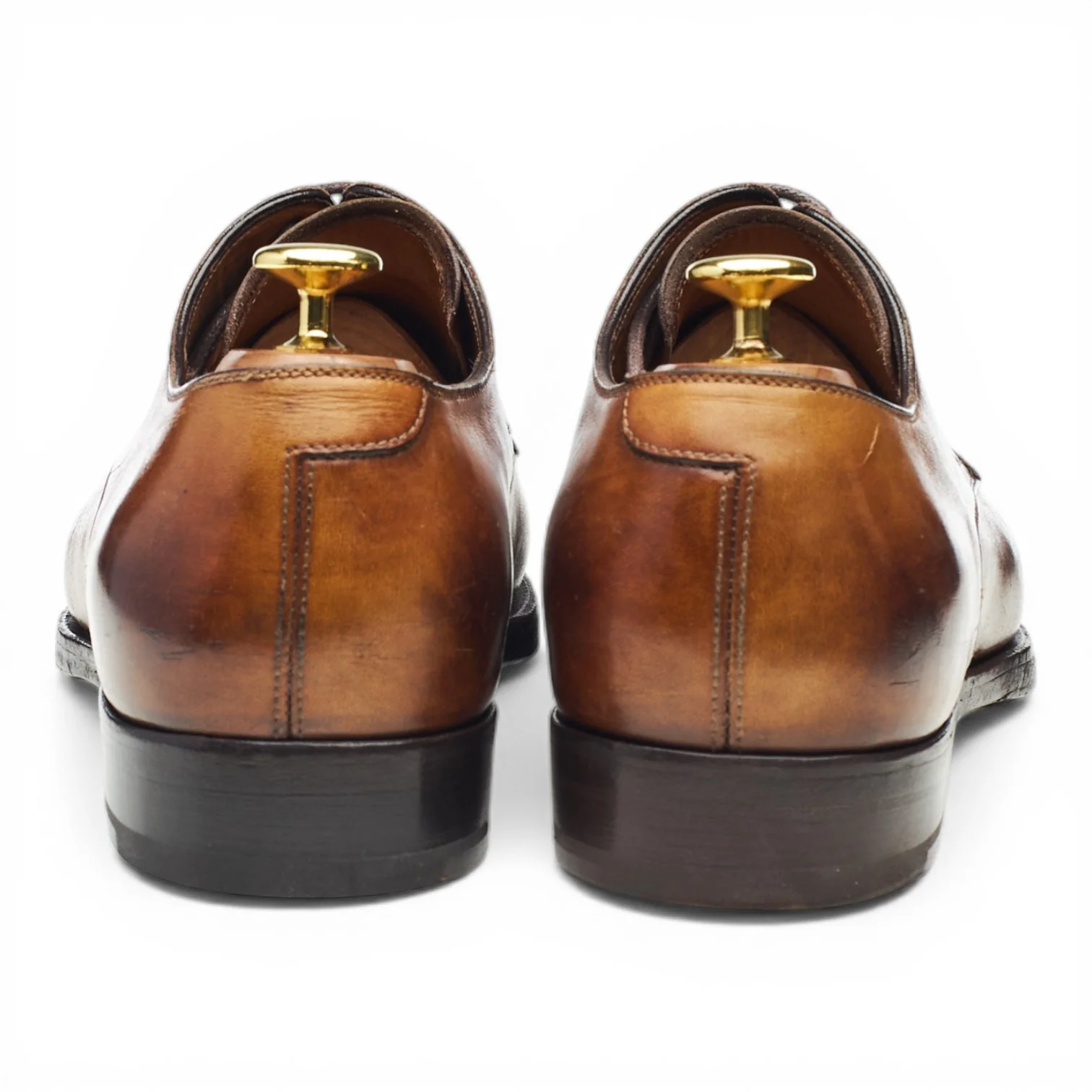 Brown Leather Cap Toe Derby UK 8 - Image 4