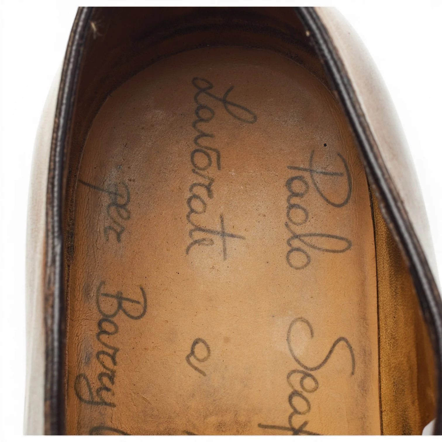 Brown Leather Cap Toe Derby UK 8 - Image 6