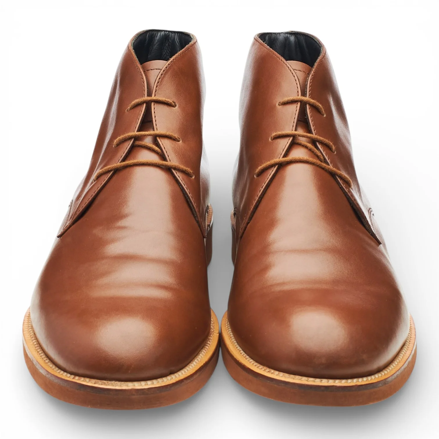 Brown Leather Chukka Boots UK 9 - Image 2