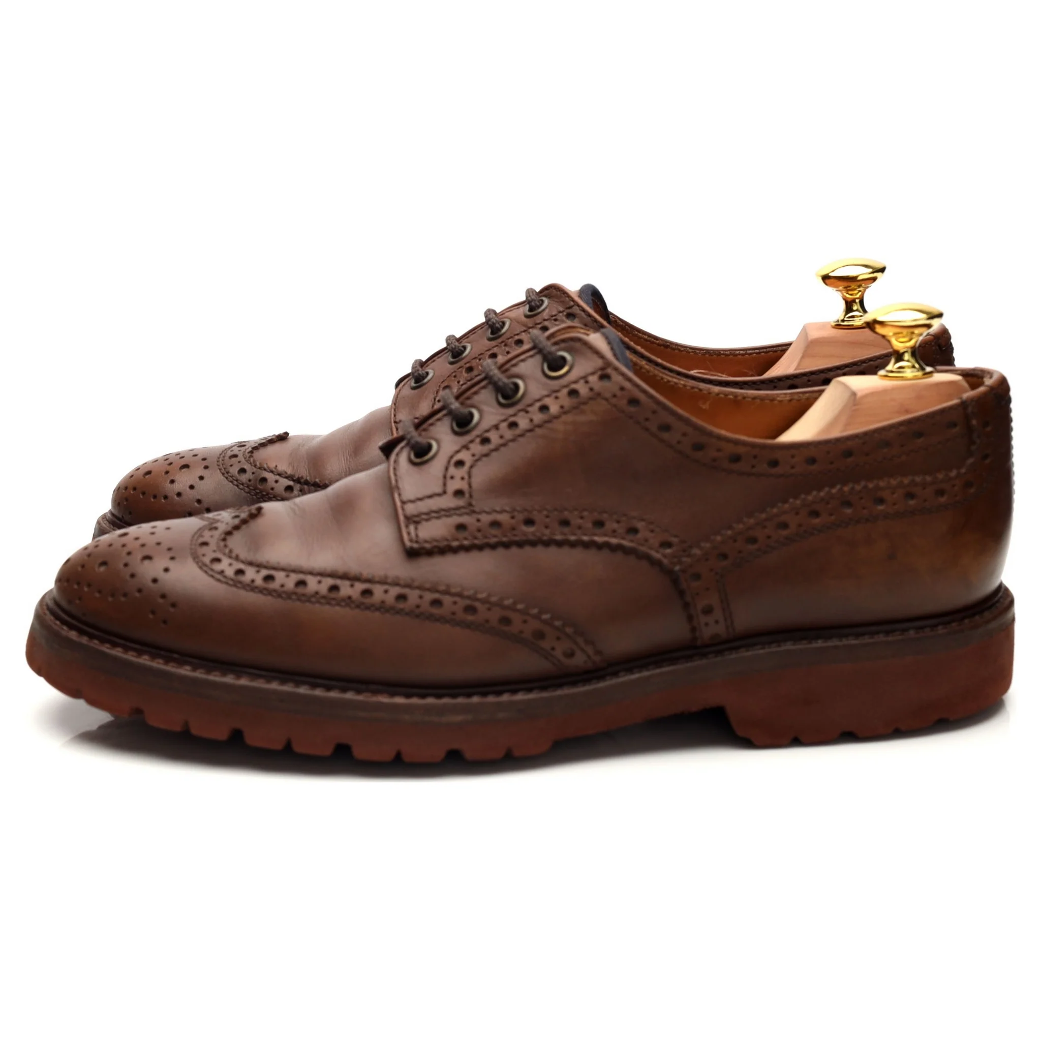 Brown Leather Derby Brogues UK 7 EU 41 - Image 3