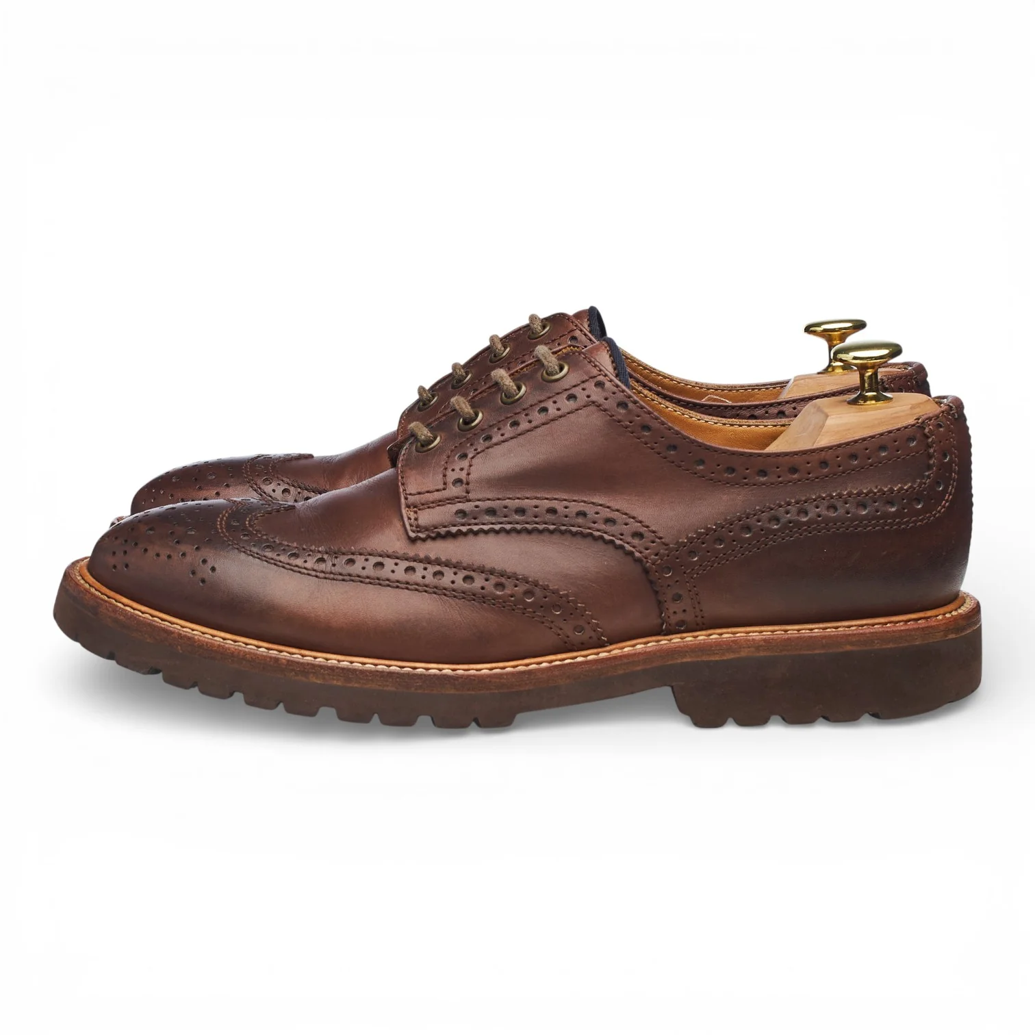 Brown Leather Derby Brogues UK 8 EU 42 - Image 3