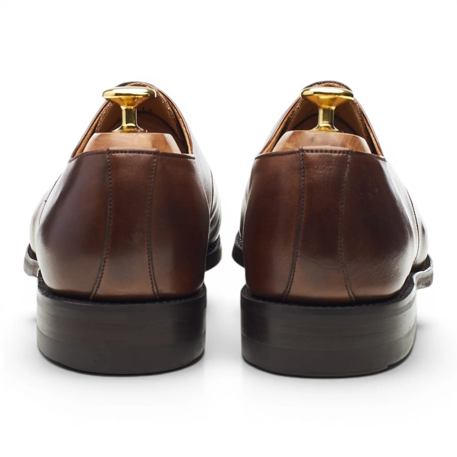 Brown Leather Cap Toe Derby UK 8 E - Image 4
