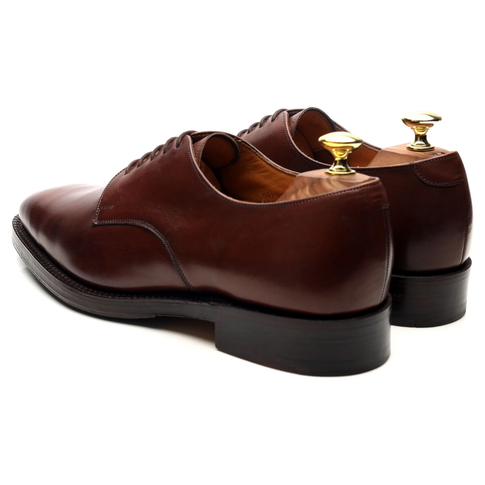 Brown Leather Derby UK 8 F - Image 3