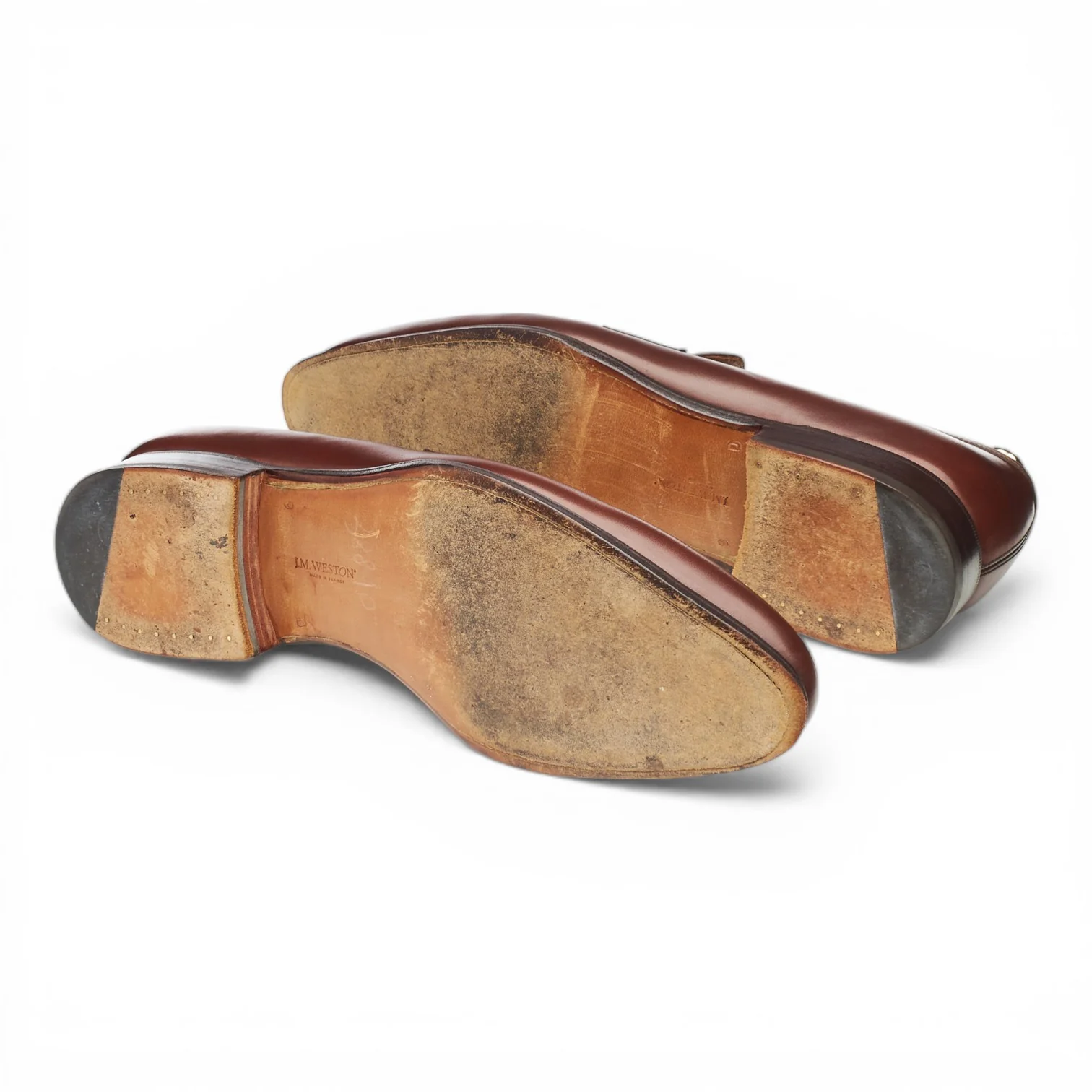 '489' Brown Leather Loafers 9 D UK 9.5 - Image 5