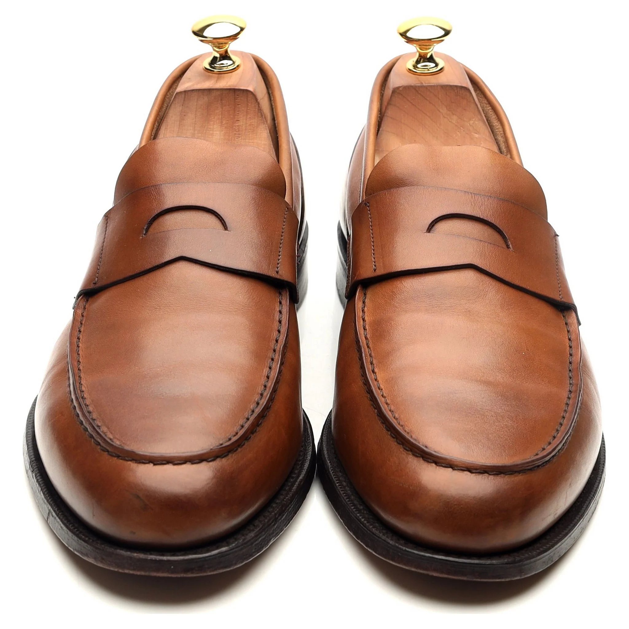 Brown Leather Loafers UK 10 F - Image 9