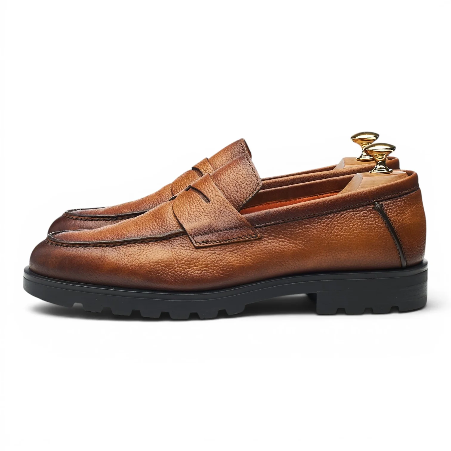'Rock' Brown Leather Loafers UK 6 F - Image 3