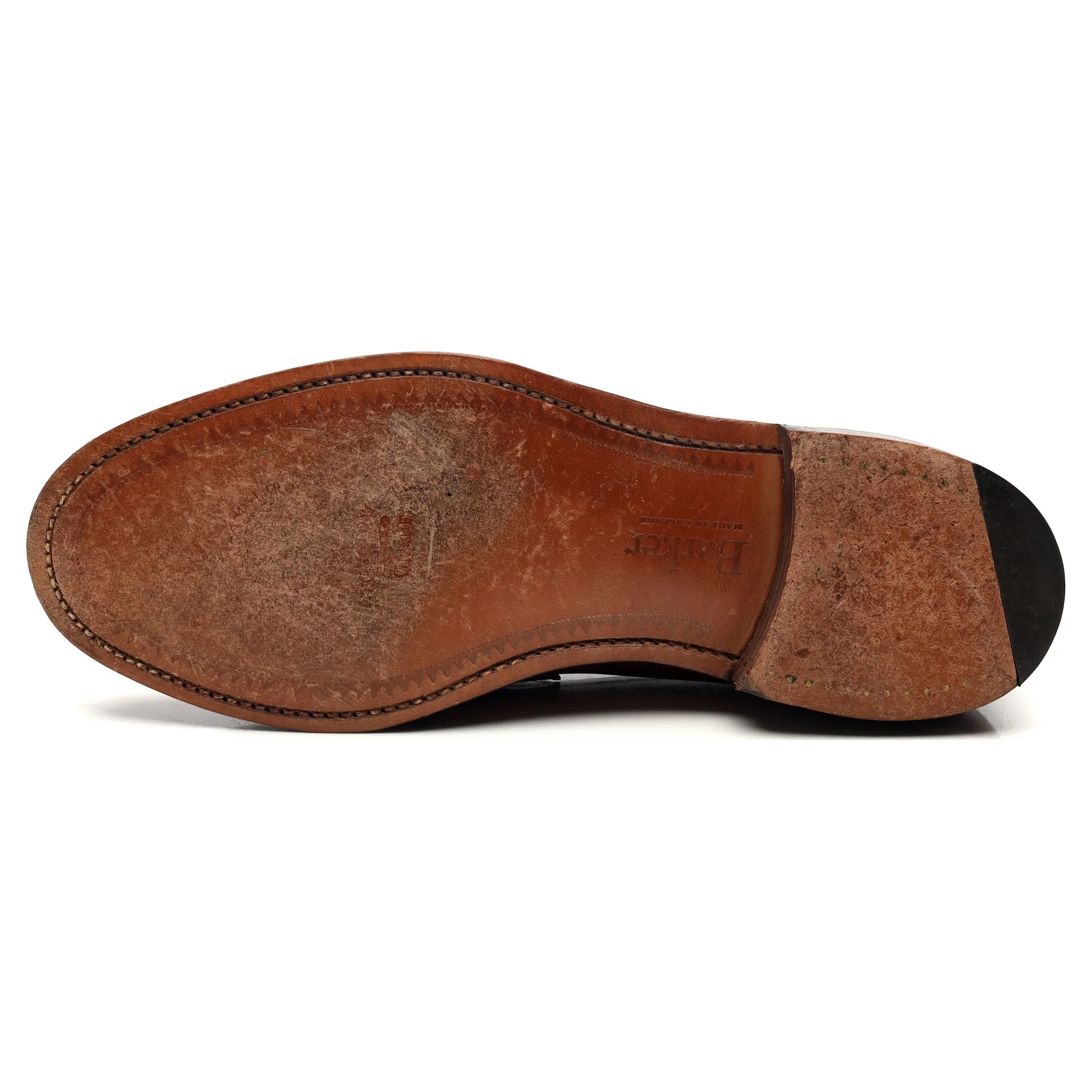 Tan Brown Leather Loafers UK 9 F - Image 9