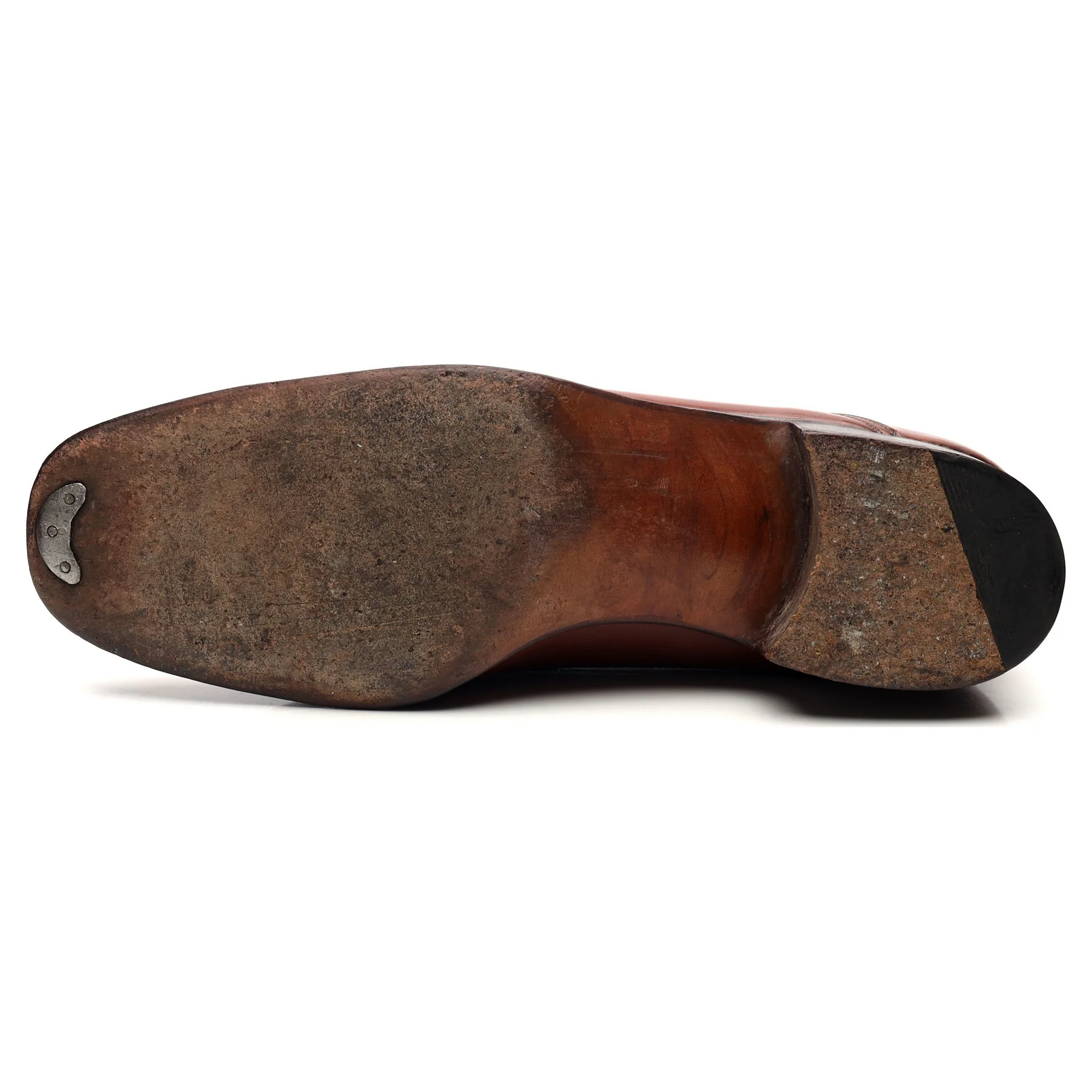 Vintage Brown Leather Slip On Loafers UK 10 E - Image 10