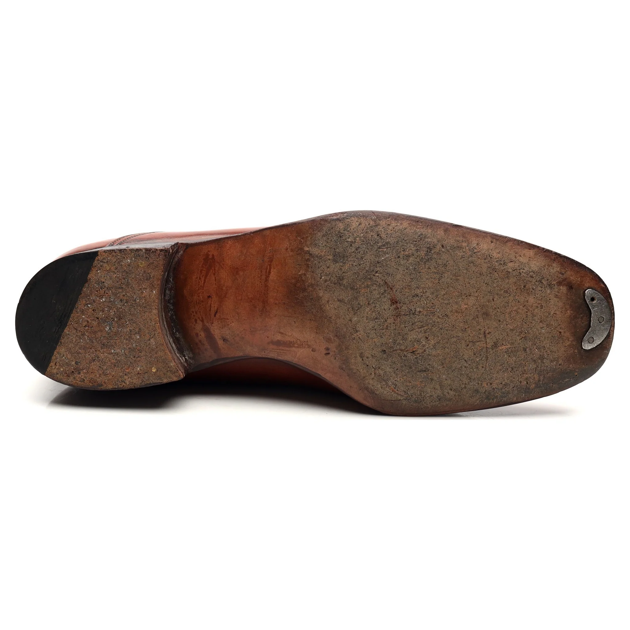Vintage Brown Leather Slip On Loafers UK 10 E - Image 11