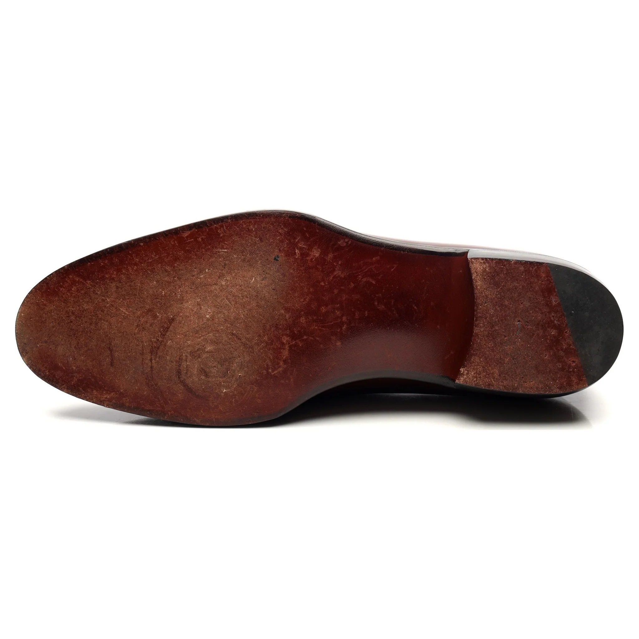 Brown Leather Wholecut Slipper Loafers UK 11 - Image 10