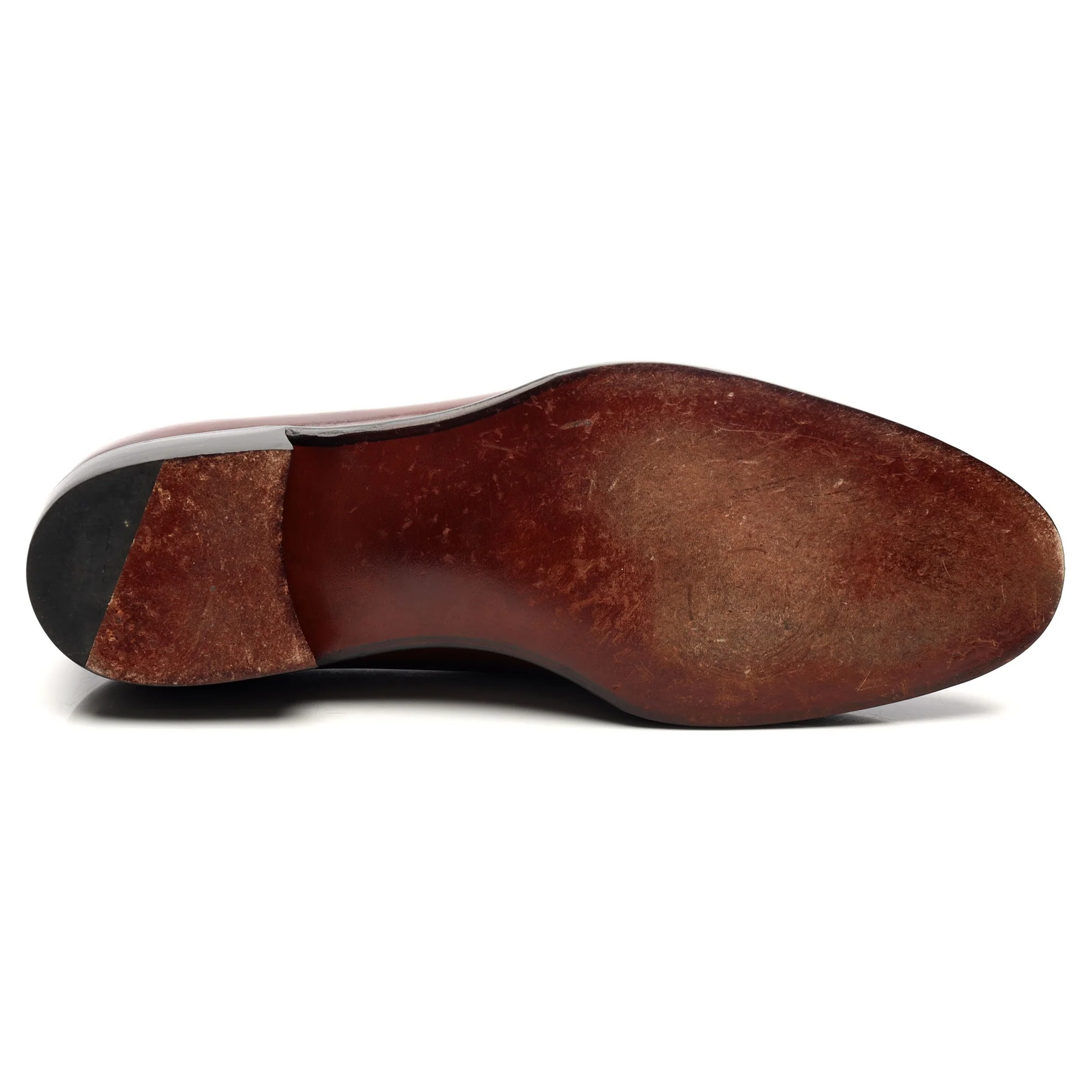 Brown Leather Wholecut Slipper Loafers UK 11 - Image 11