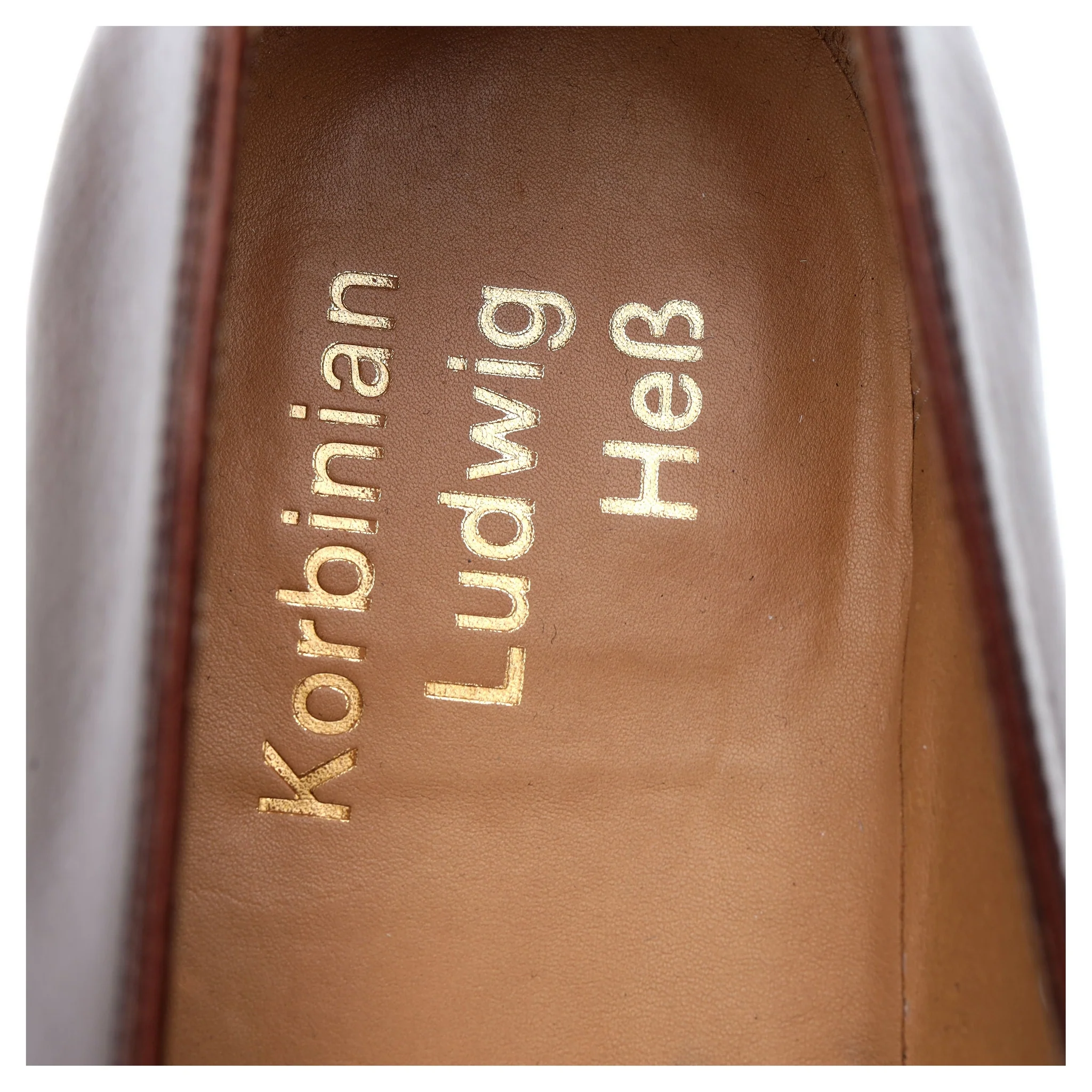 Brown Leather Wholecut Slipper Loafers UK 11 - Image 12