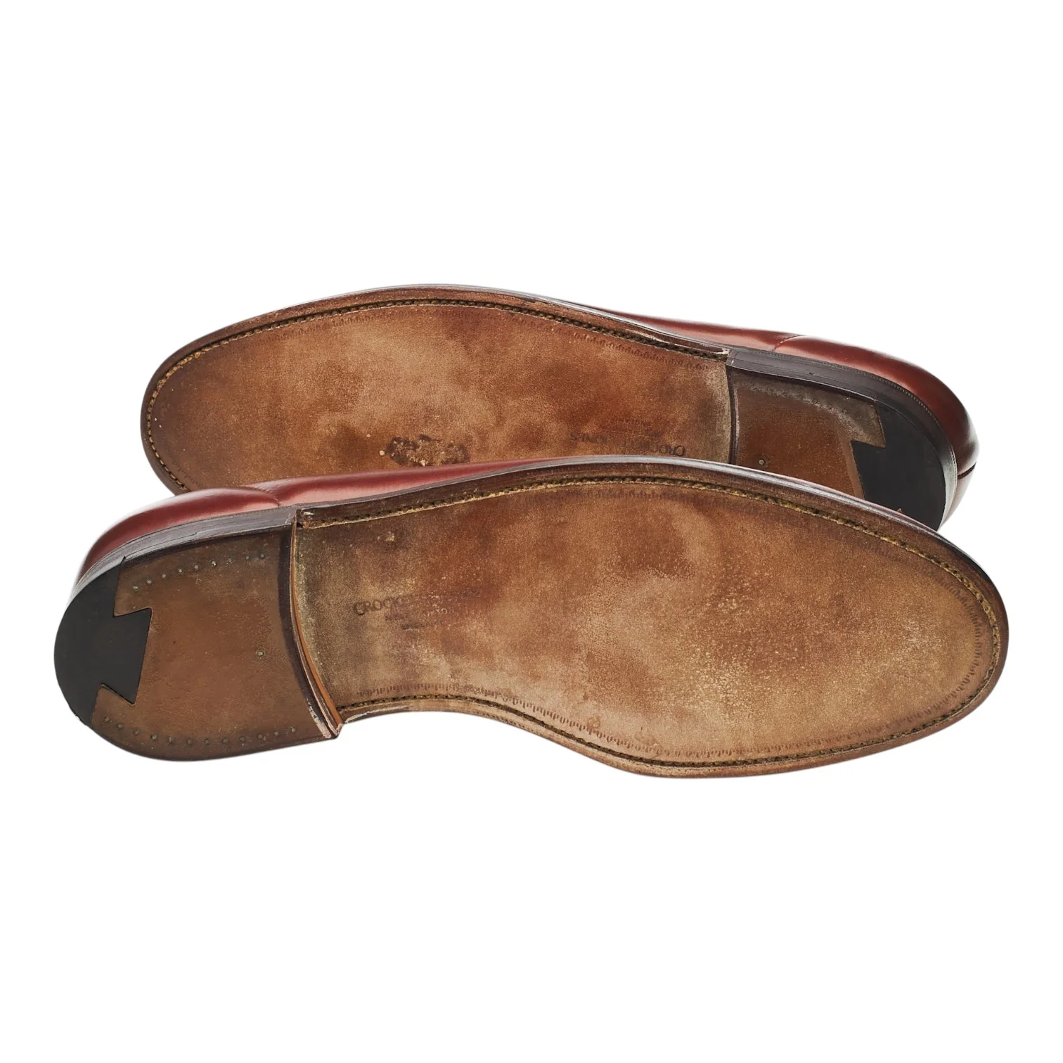 Tan Brown Leather Split Toe Loafers UK 6.5 EE - Image 5