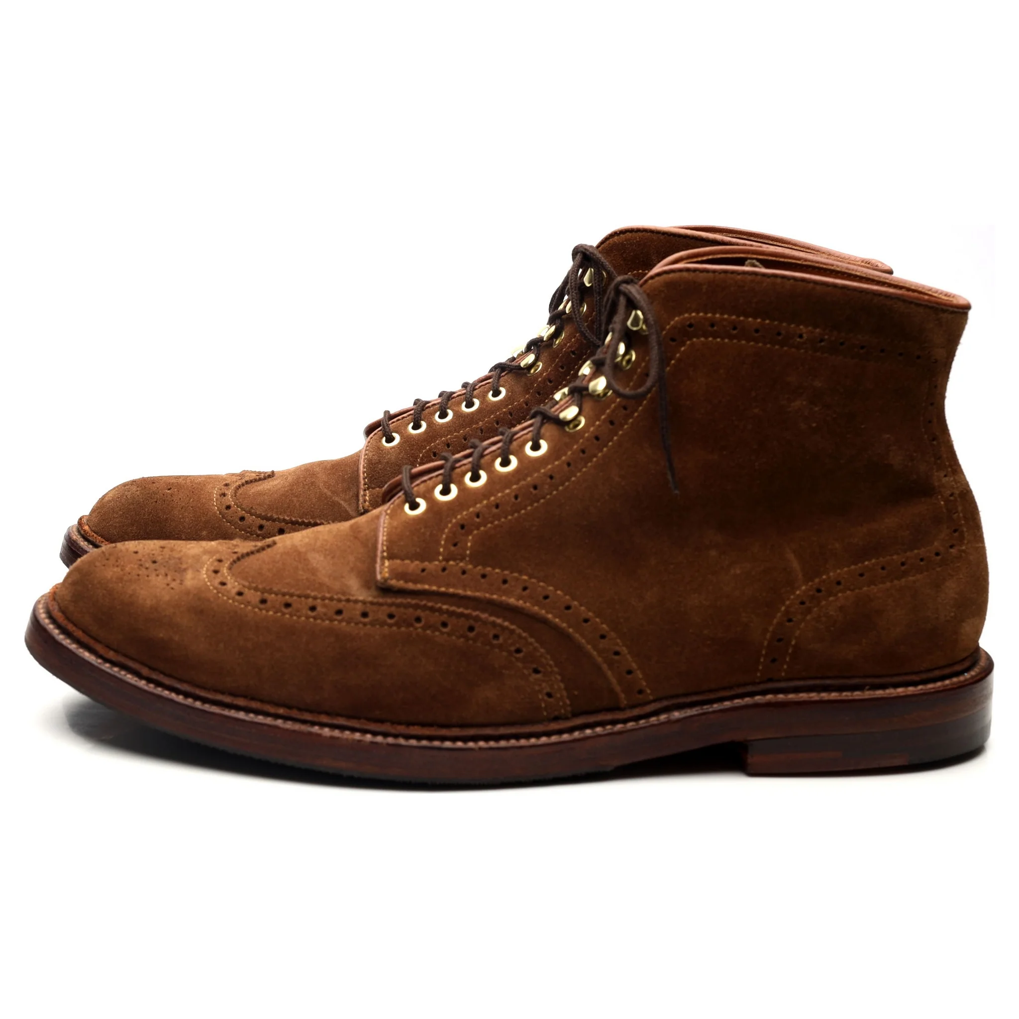 'D7801' Snuff Brown Suede Brogue Boots UK 10.5 US 11 D - Image 2