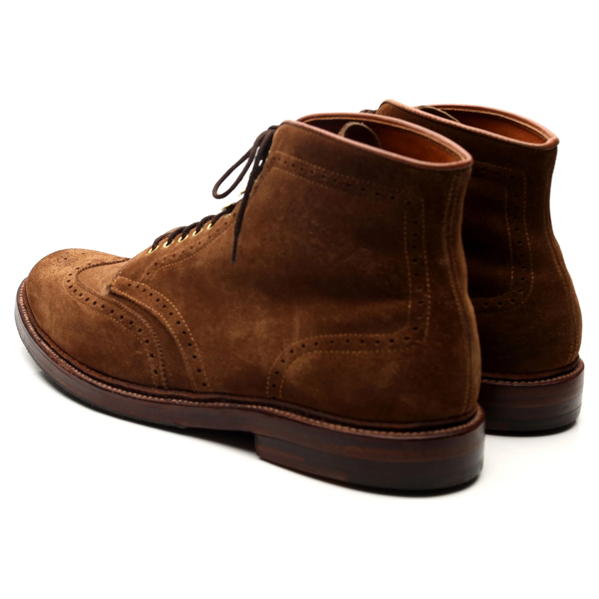 'D7801' Snuff Brown Suede Brogue Boots UK 10.5 US 11 D - Image 3