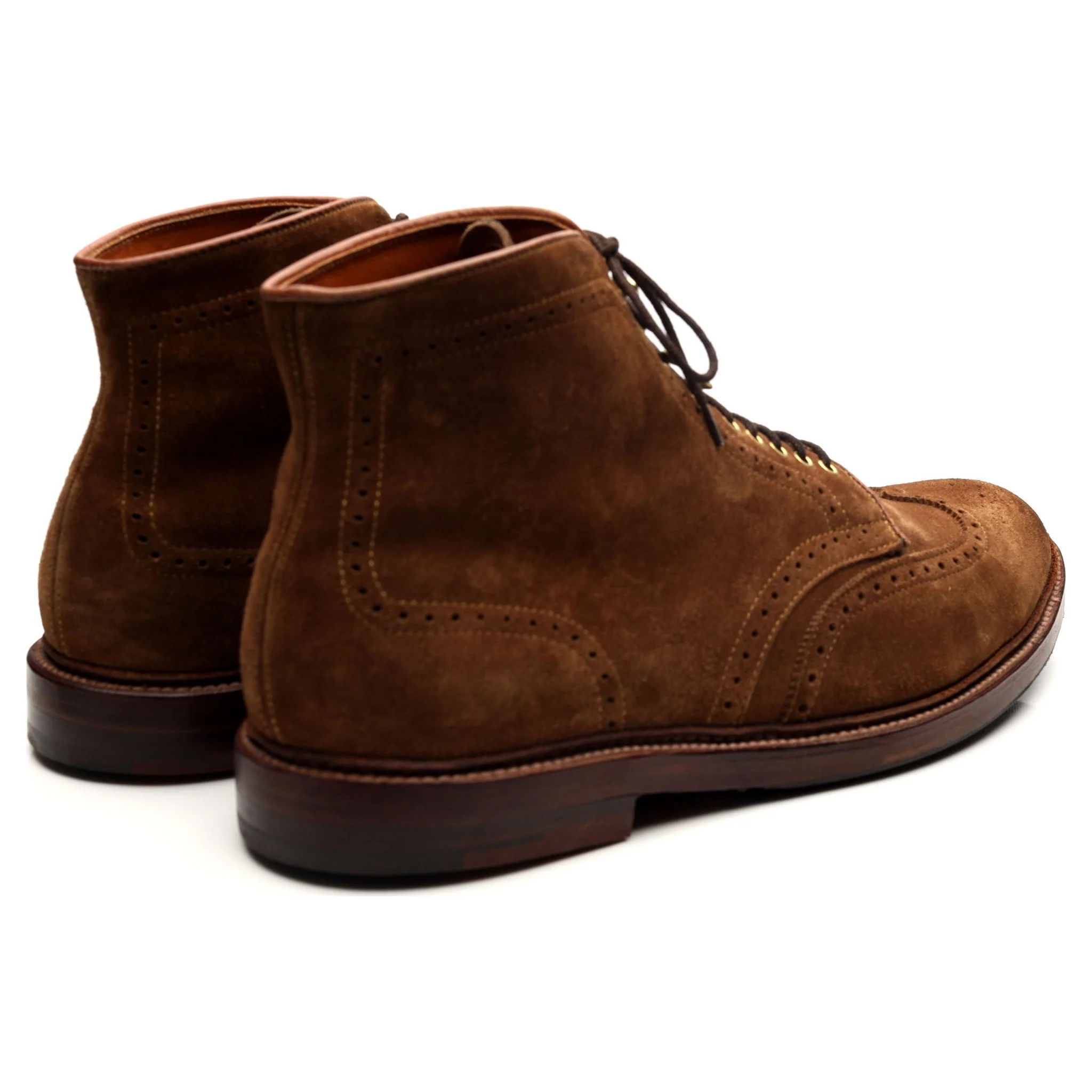'D7801' Snuff Brown Suede Brogue Boots UK 10.5 US 11 D - Image 5