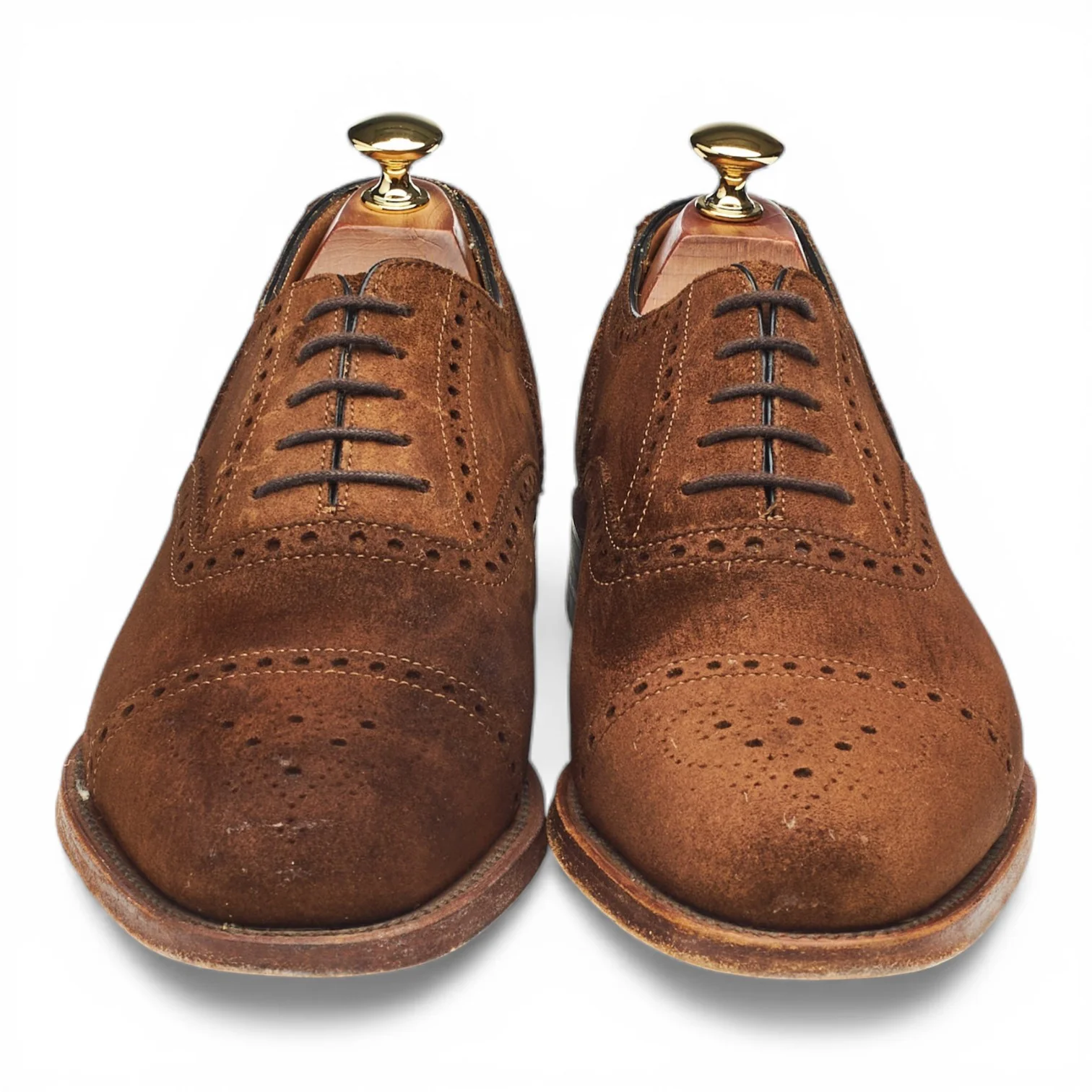 Snuff Brown Suede Oxford Brogues UK 8 F - Image 2