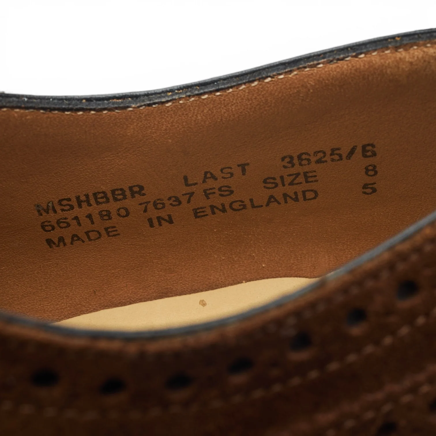 Snuff Brown Suede Oxford Brogues UK 8 F - Image 7