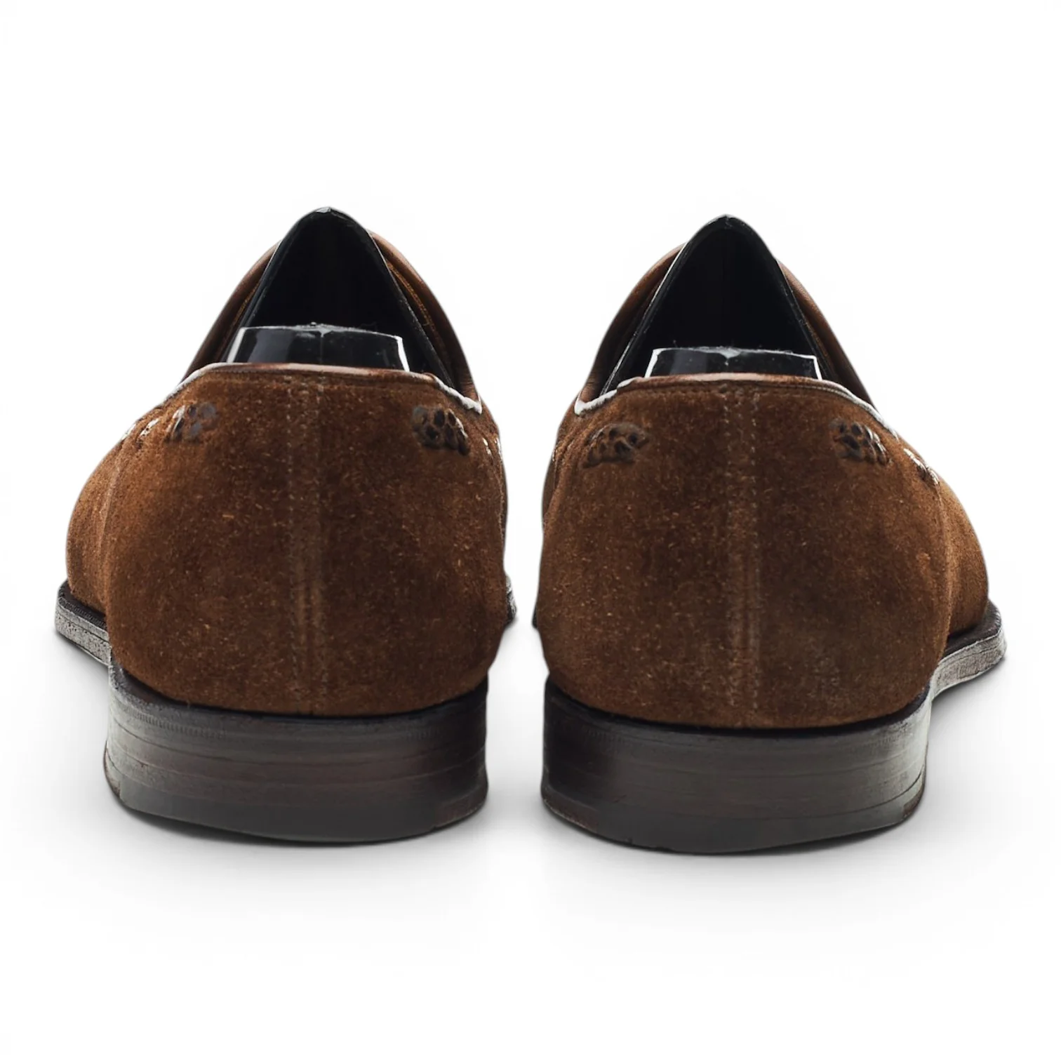 Brown Suede Tassel Loafers UK 7 E - Image 4