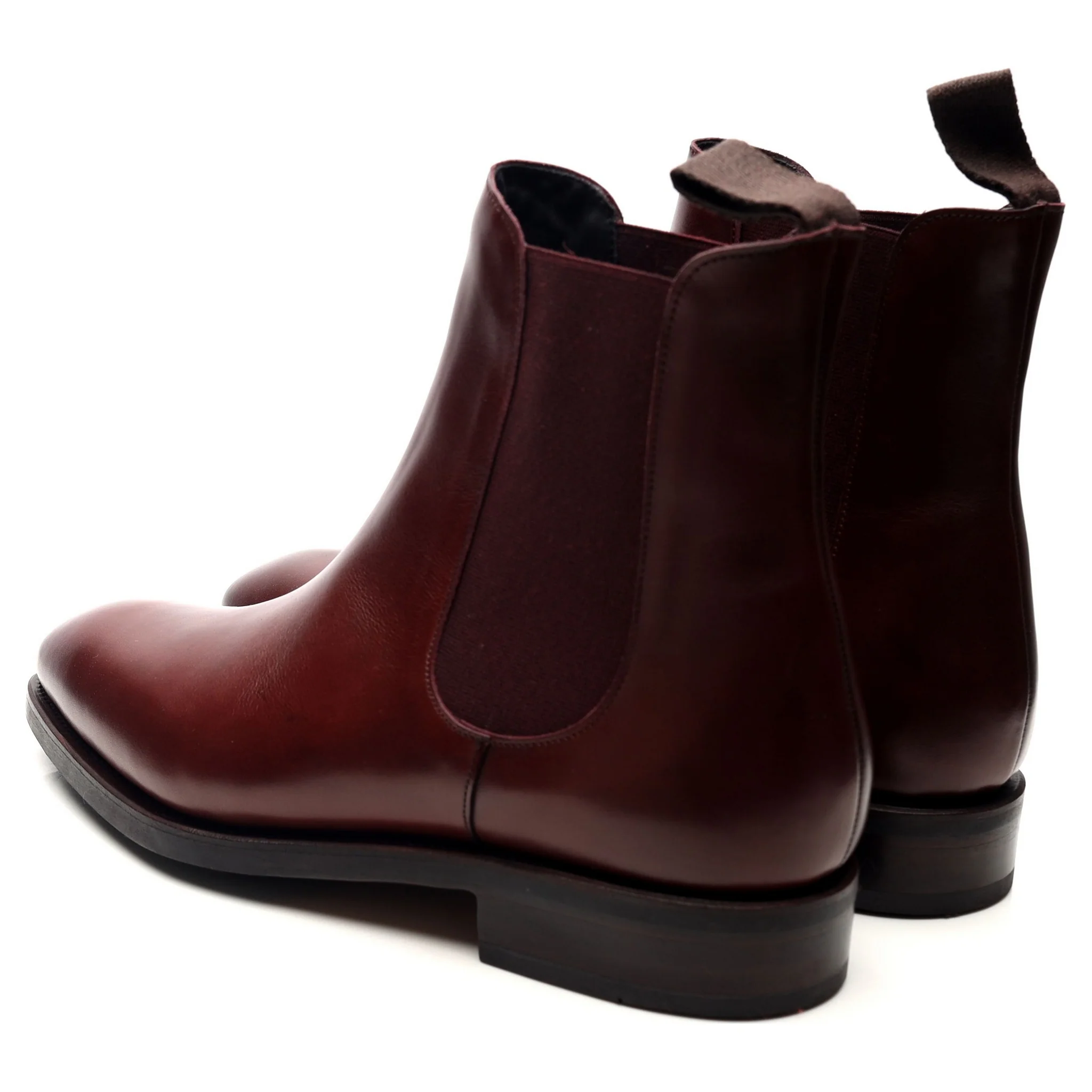 '80216' Burgundy Leather Shearling Chelsea Boots UK 6 EE - Image 3