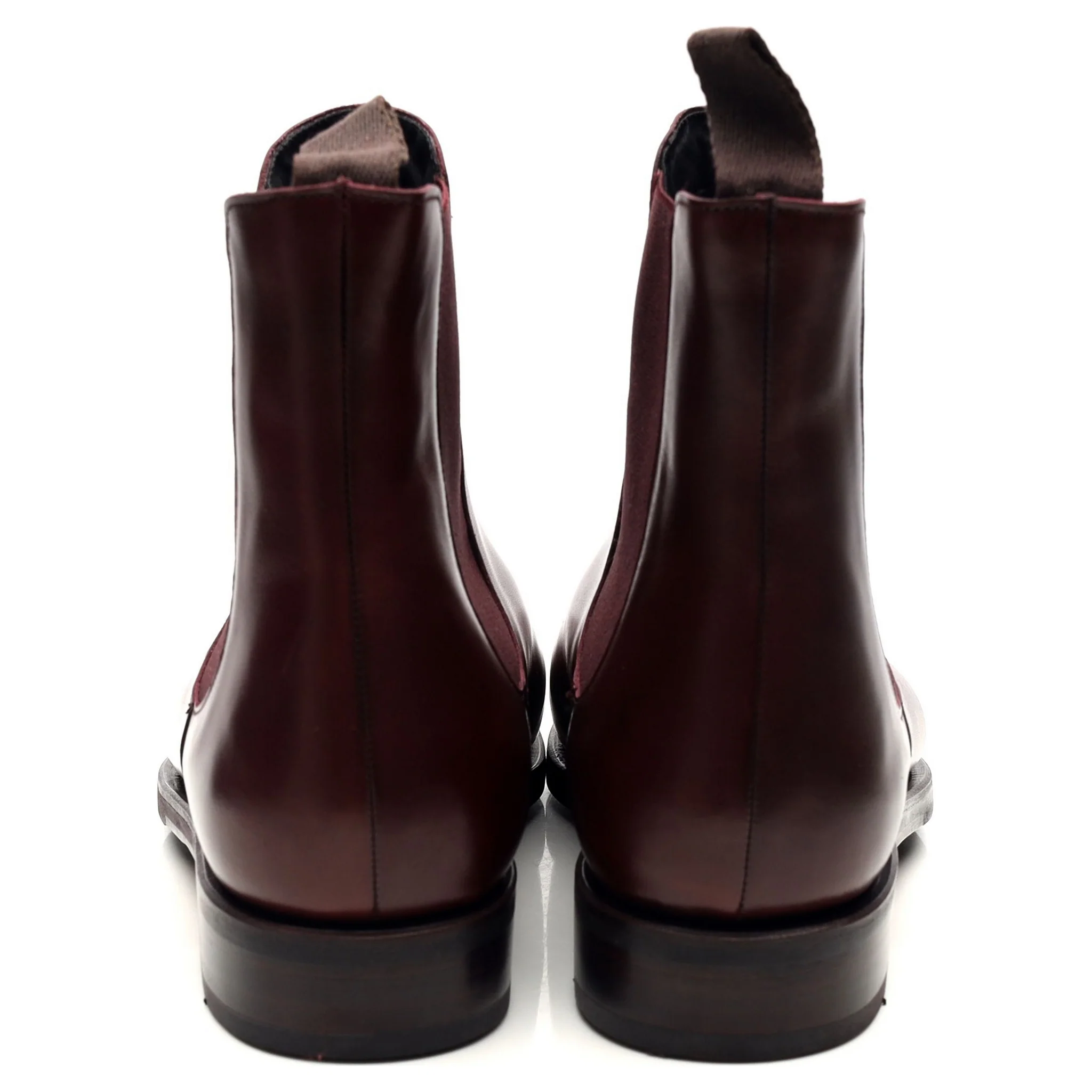 '80216' Burgundy Leather Shearling Chelsea Boots UK 6 EE - Image 4